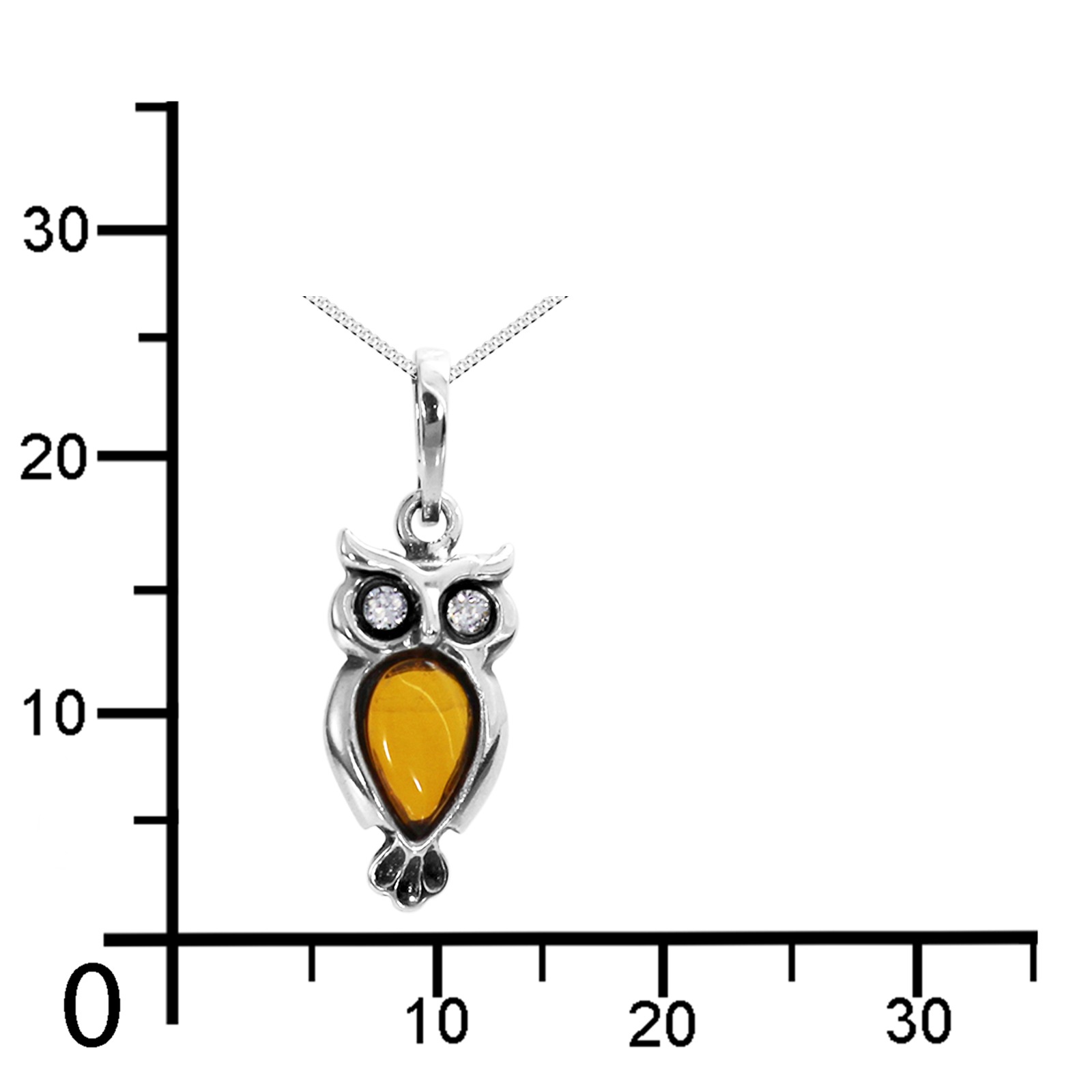 OSTSEE-SCHMUCK Kette mit Anhänger »Ostsee-Schmuck Kette mit Anhänger Eule Kette mit Anhänger Eule«, (2 tlg.)