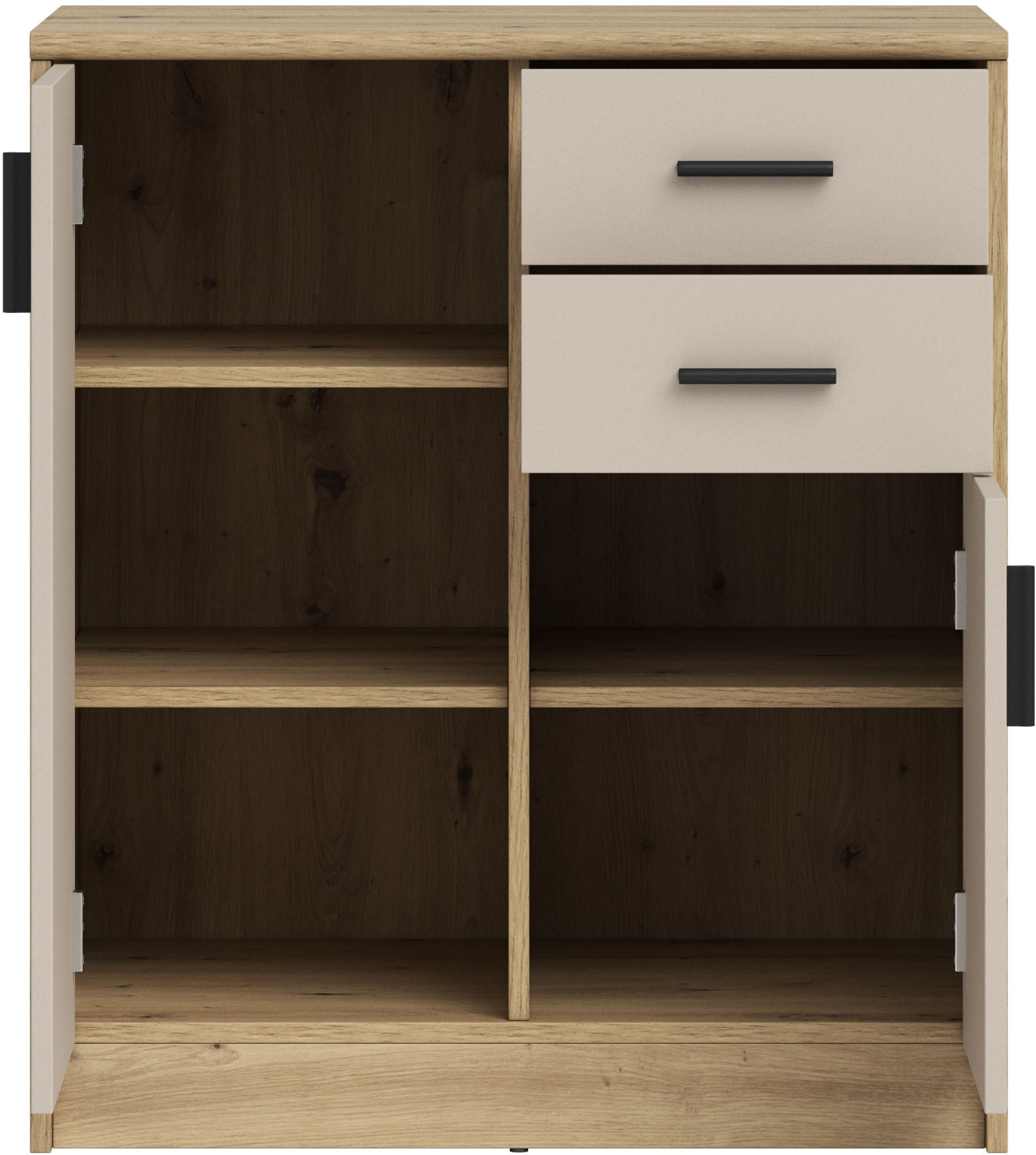 HBZ Sideboard »Nelly Kommode, BxHxT 74x86x50cm«, (1 St.), Breite 74cm, Einlegeböden verstellbar, foliert