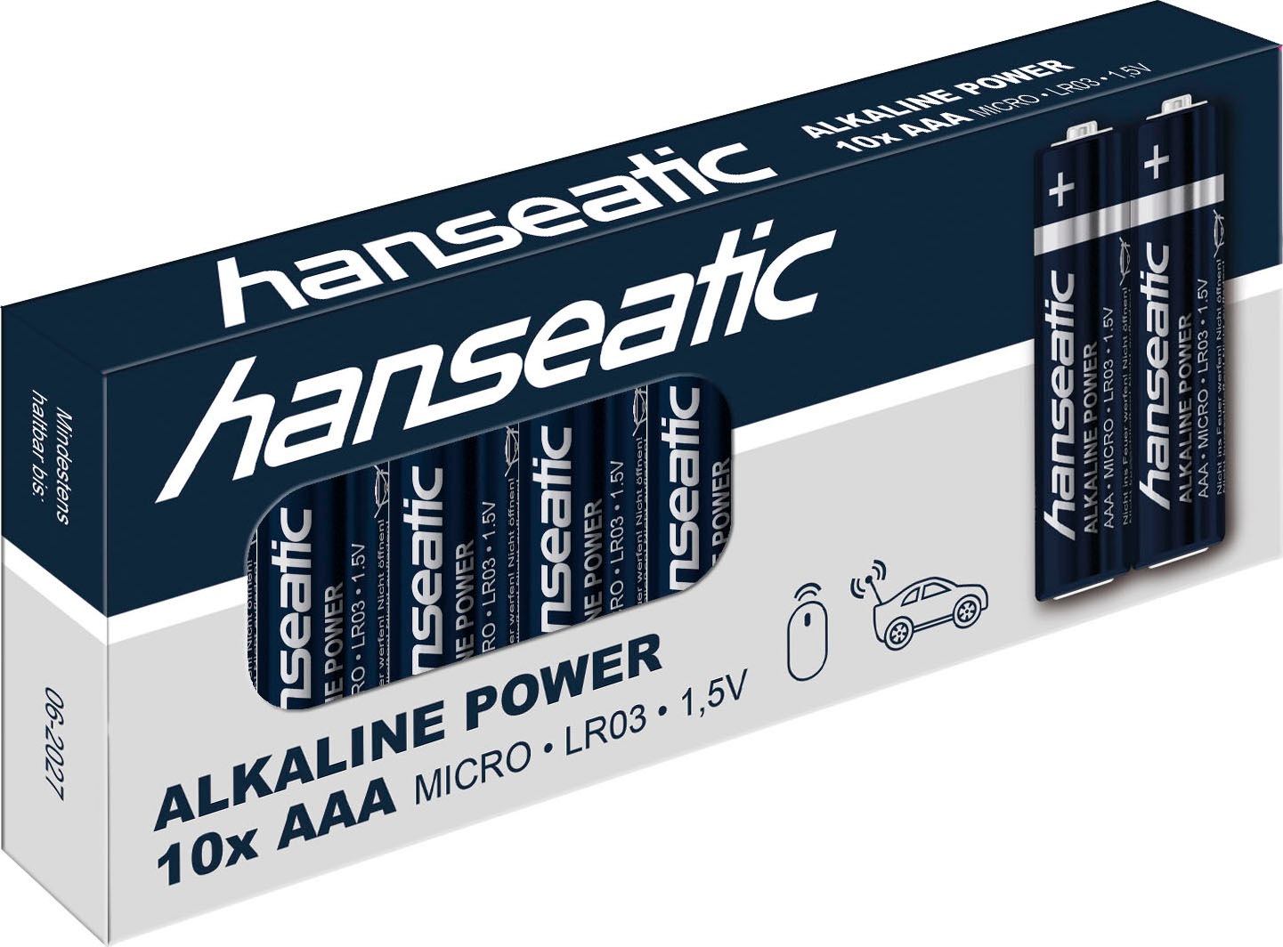 Hanseatic Batterie »20er Pack Alkaline Power, AAA Micro«, LR03, (Packung, 20 St.)