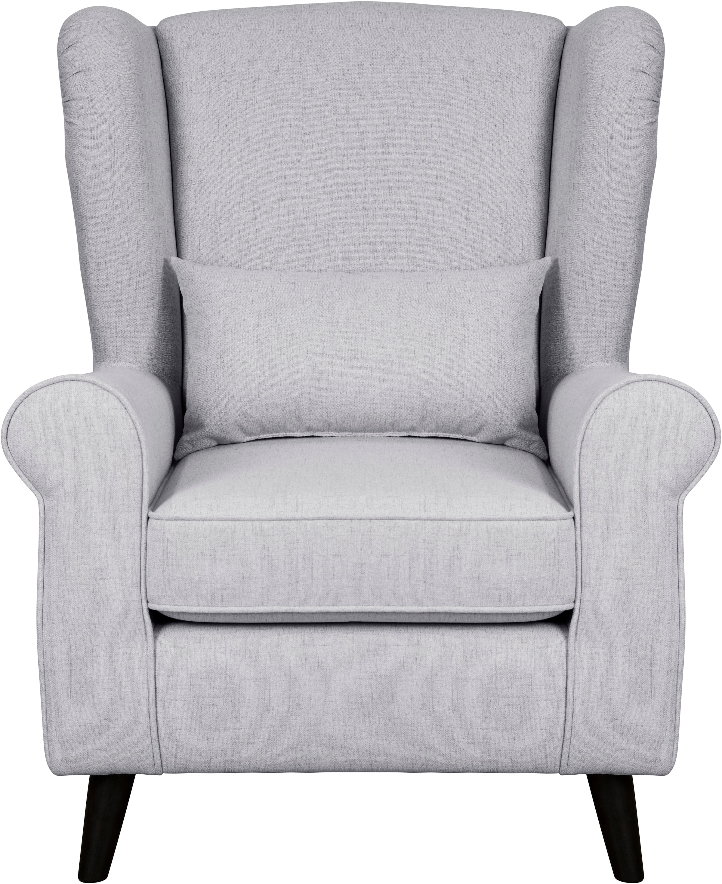 Home affaire Sessel »Ohrensessel CHISTELLE, wahlweise mit Polsterhocker«, mit Wellenunterfederung, Maße: B/T/H: 81/87/99 cm