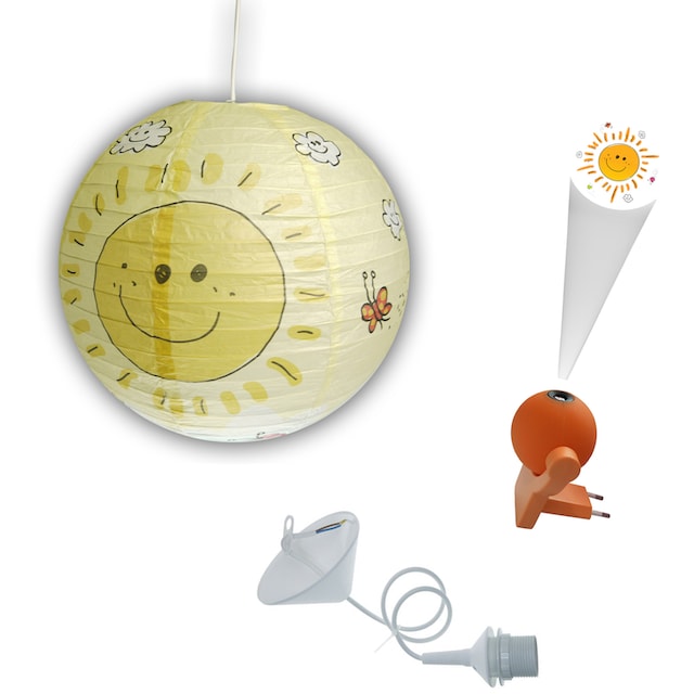 niermann LED Nachtlicht »Sunny«, 1 flammig-flammig, Bundle Sunny (Set), 1 x  Steckernachtlicht, 1 x Papier-Pendelleuchte online bestellen