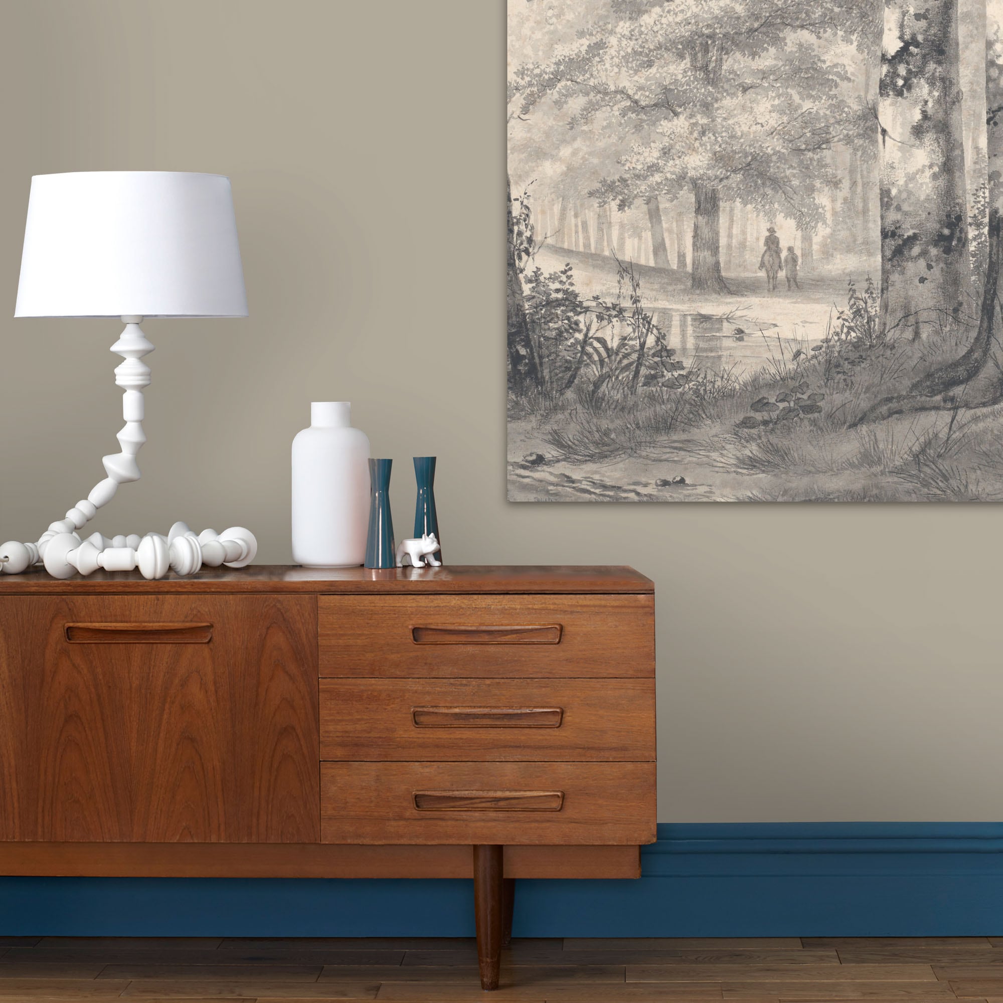 Art for the home Wandbild »Vintage Wald«, Landschaft-Landschaften, (1 St.), Wandteppich XL