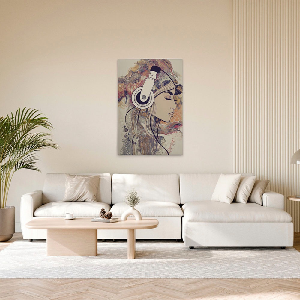 A.S. Création Leinwandbild »Acryl Lady 3 - Wandbild Bunt Creme Beige Keilra günstig online kaufen