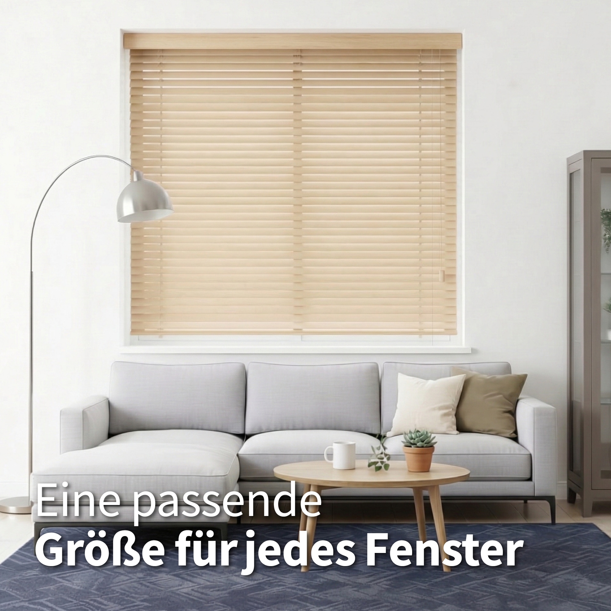 my home Jalousie »Alexia« mit Bohren freihängend aus Bambus mit 50mm Lamellen, Bedienung  durch Schnurzug