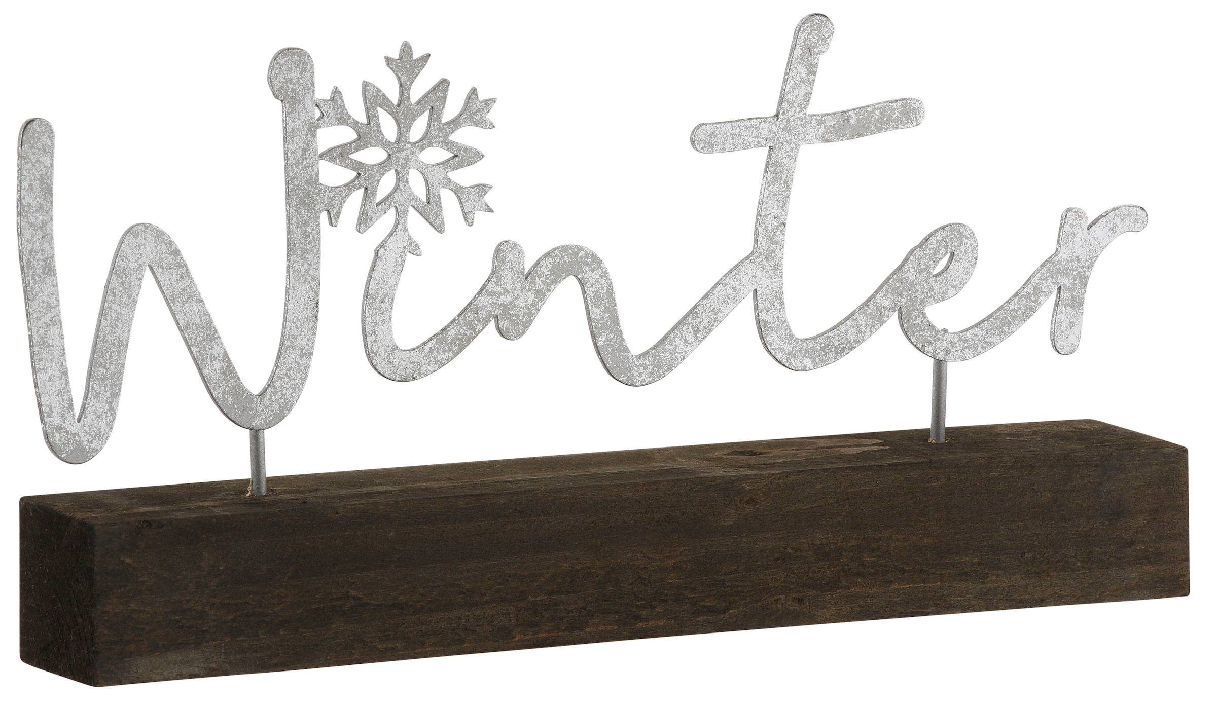 RIFFELMACHER & WEINBERGER Deko-Schriftzug bestellen ca. Holz aus cm online Weihnachtsdeko«, 29 Metall, »Winter, und Länge