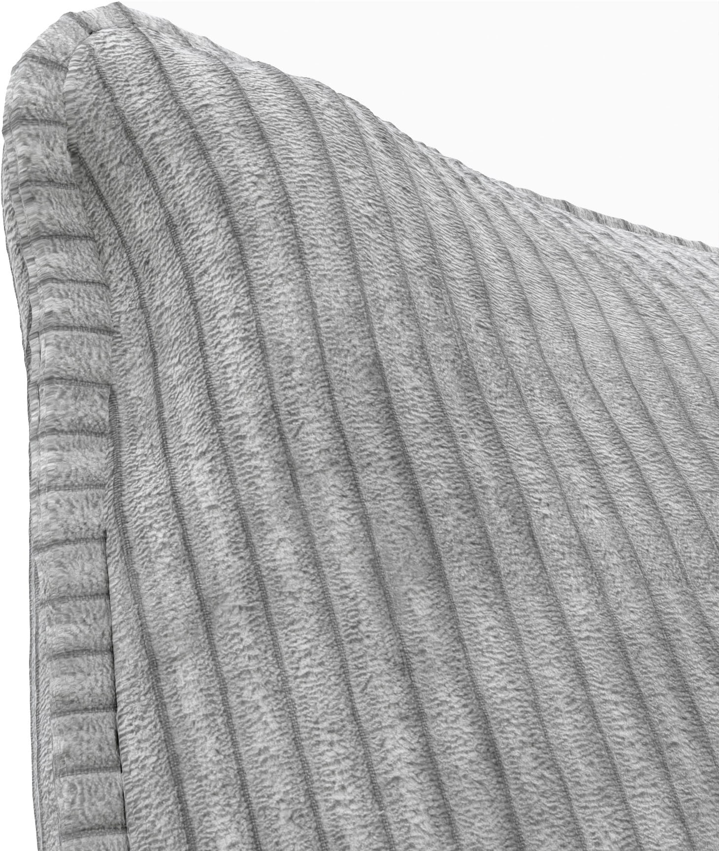 TRENDMANUFAKTUR Ecksofa »Fordon, Schlafsofa mit Bettkasten, Couch in L-Form, Breite 250 cm«, in Cordstoff HYPER, betongrau, Recamiere links