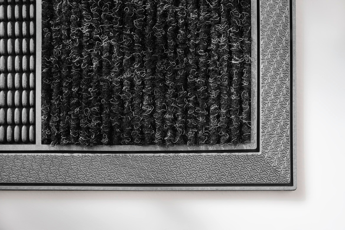 Home2Fashion Fußmatte »TopClean«, rechteckig, 12 mm Höhe, Schmutzfangmatte, elegante Aluminiumoptik, robust & strapazierfähig
