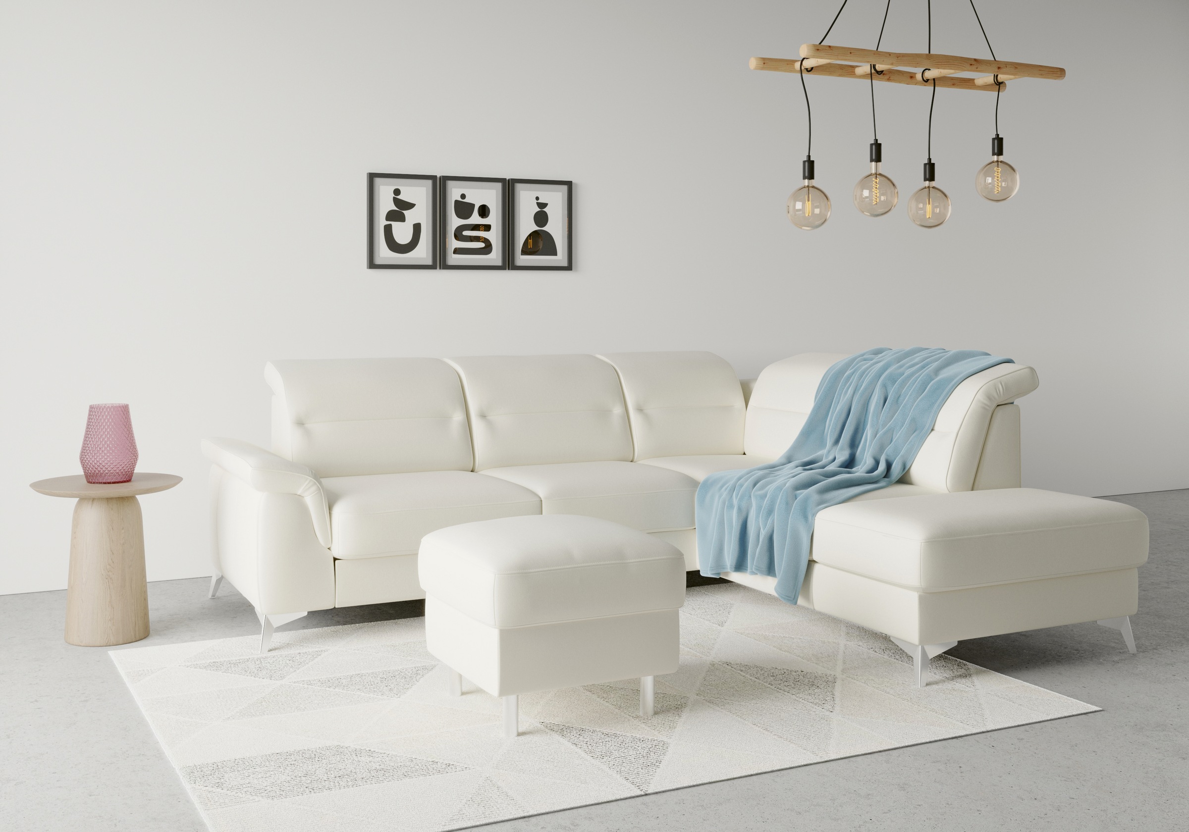 sit&more Ecksofa »Sinatra L-Form«, mit Ottomane, optional mit Kopfteilverstellung und Armteilfunktion