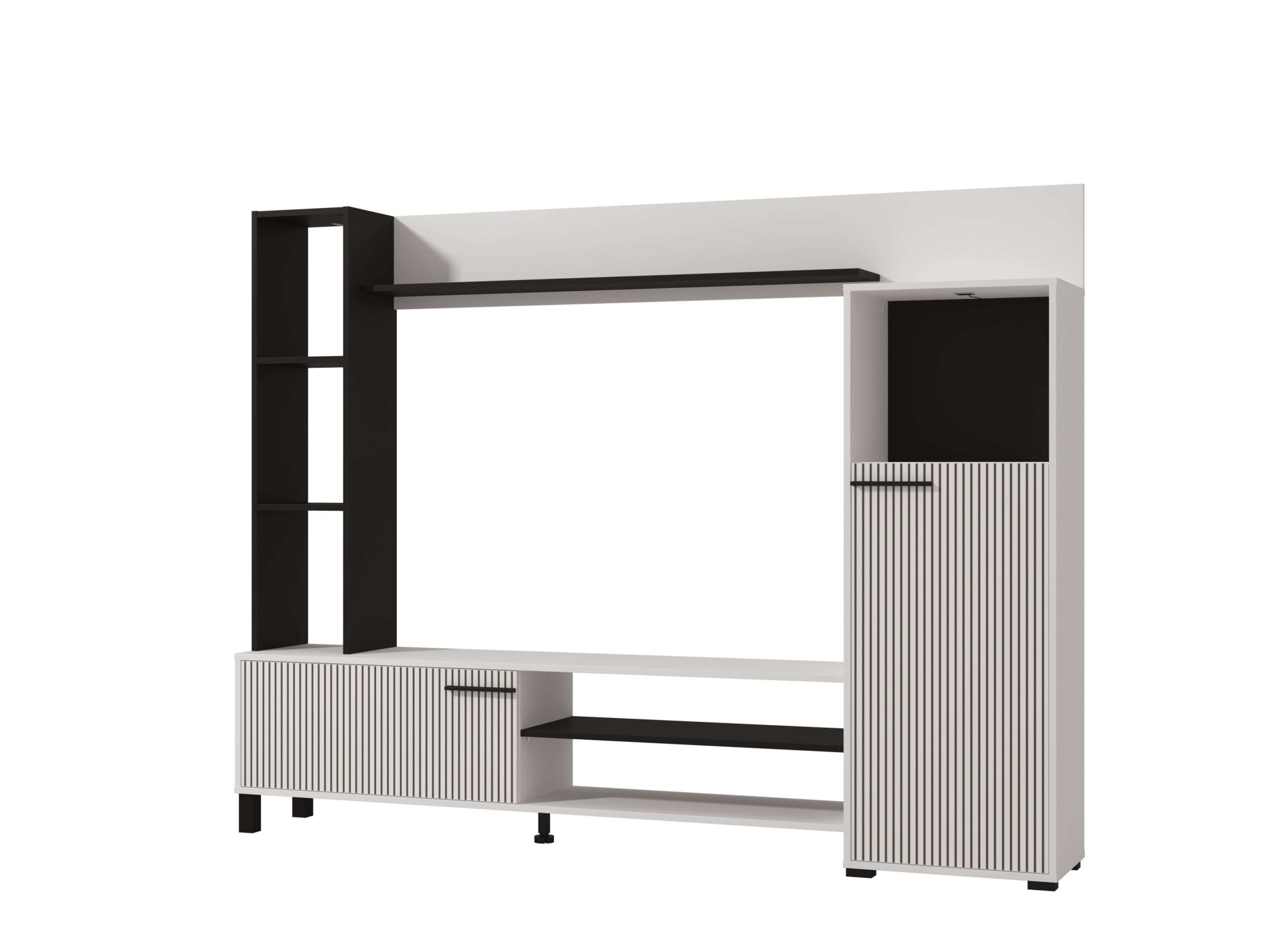 INOSIGN Wohnwand »Retimno, inkl. Highboard, TV-Board, Standregal und Wandregal« Komplett-Set, 4 Stk. tlg.