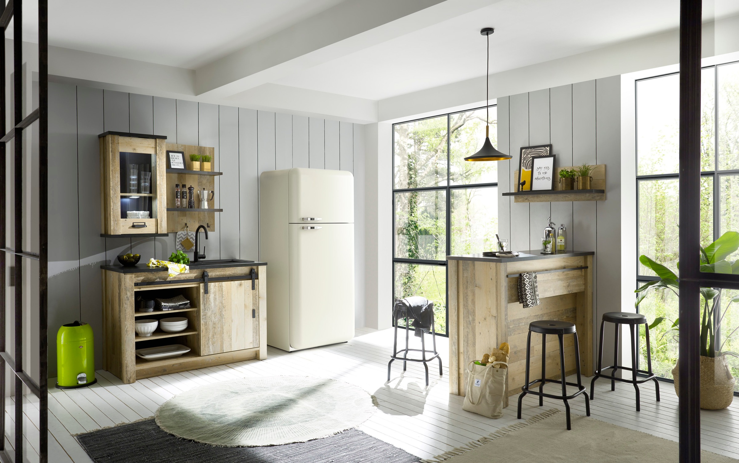 Home affaire Pantryküche »Sherwood«, Breite 131 cm, ohne E-Geräte