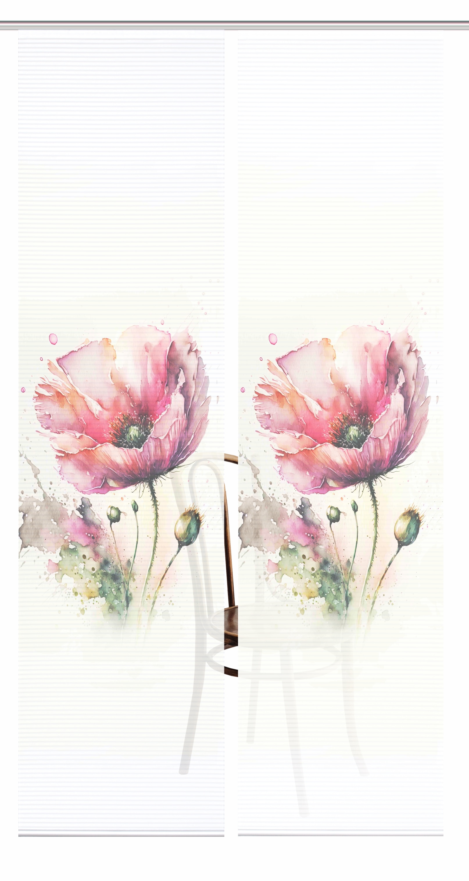 HOME in green Schiebegardine »MELIORA« Paneelwagen 2 Stk. tlg. Bambusoptik, SET, recycelt, Digitaldruck