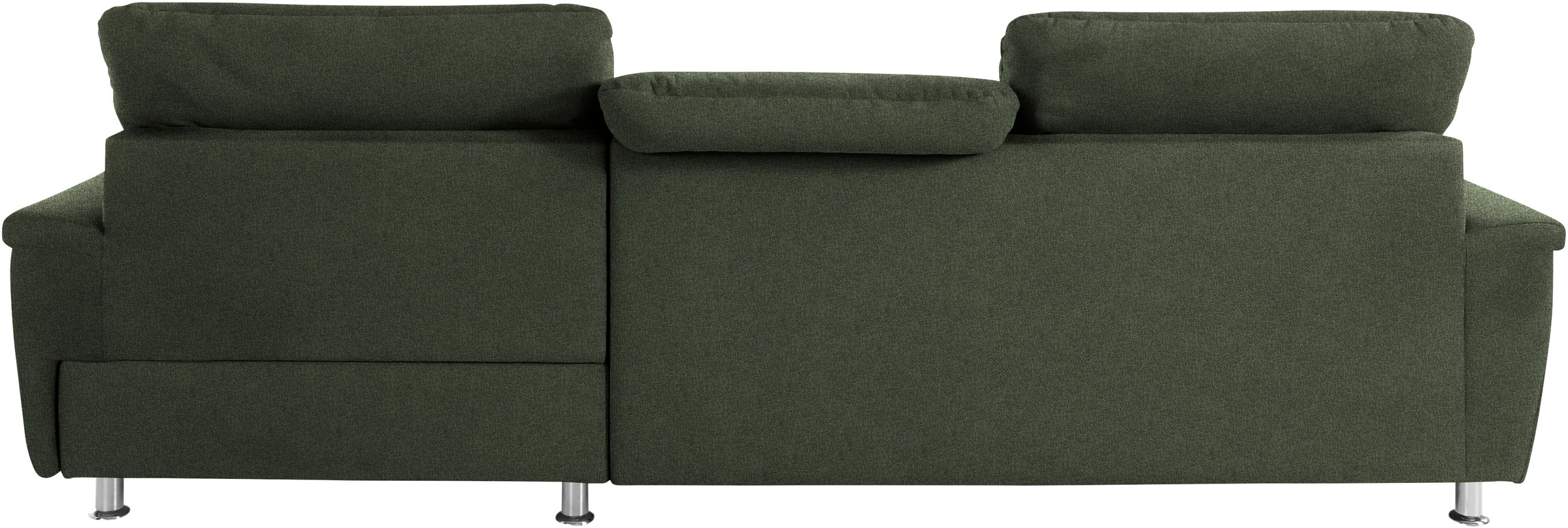 DOMO collection Ecksofa »Franzi, zeitlos und elegant, moderne Sitzheftung, L-Form«, wahlweise mit Kopfteilverstellung (dann Tiefe: 170 cm)