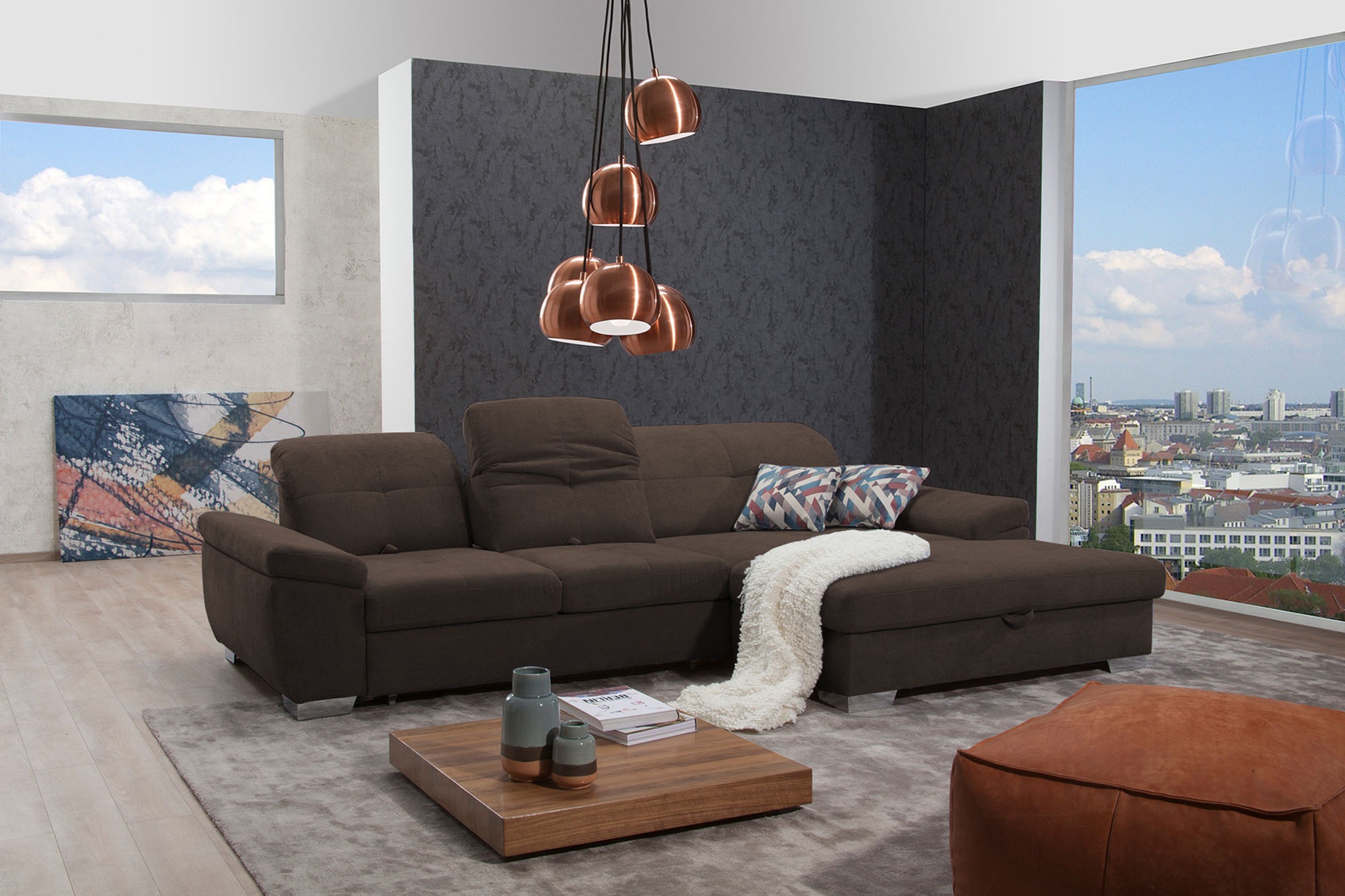 alina Ecksofa »Tessa« inkl. Sitztiefenverstellung, wahlweise mit Bettfunkti günstig online kaufen