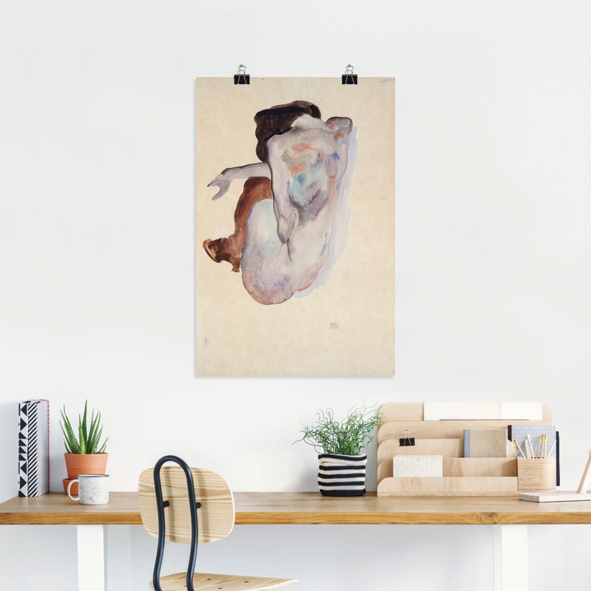 Artland Wandbild »Kauernder Akt mit Schuhen«, Erotische Bilder, (1 St.), als Poster in verschied. Größen