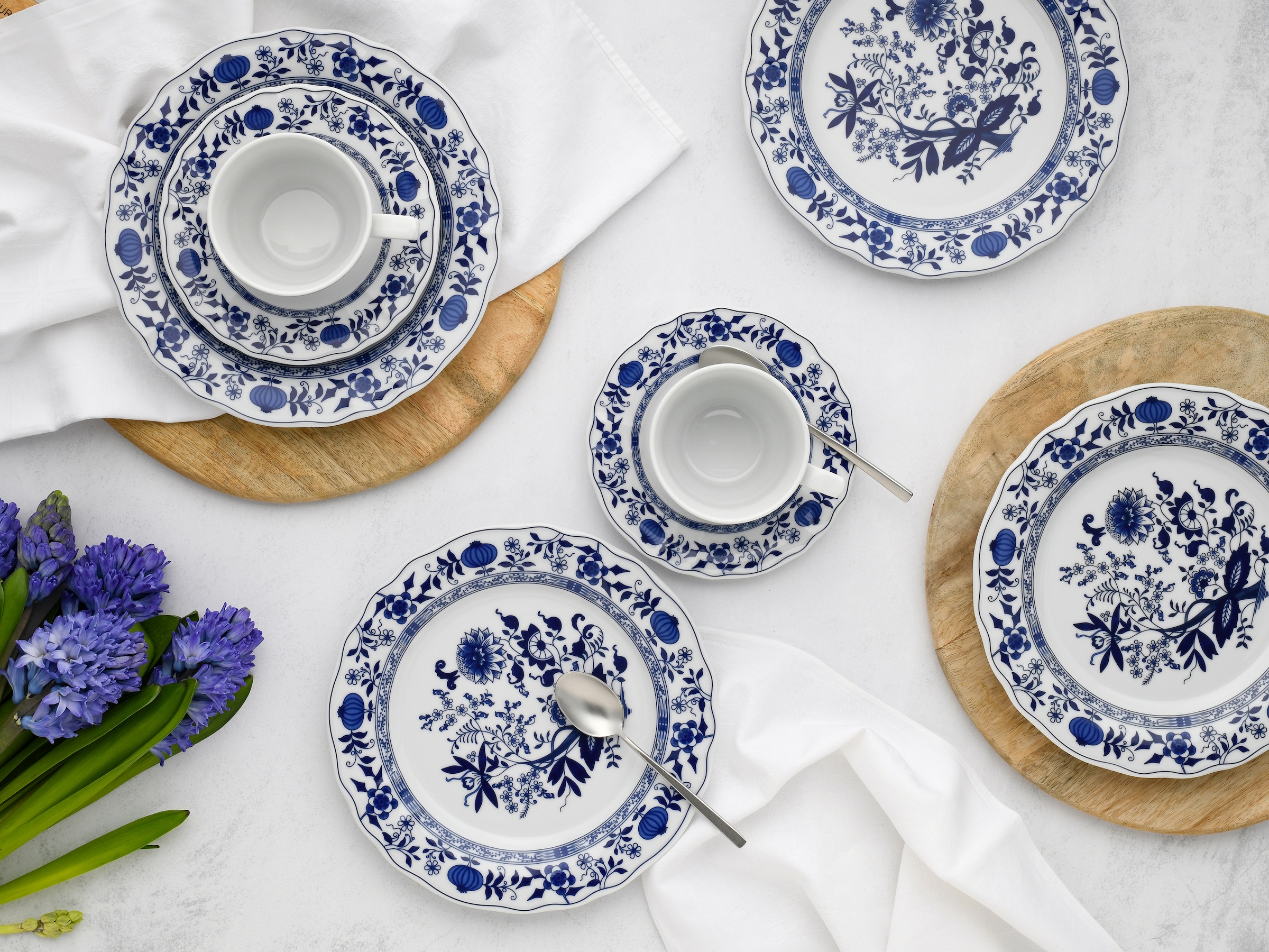 CreaTable Kombiservice »Flora Zwiebelmuster, Kombi-Service 30-tlg«, (Set, 30 tlg.), Nostalgisch, Vintage
