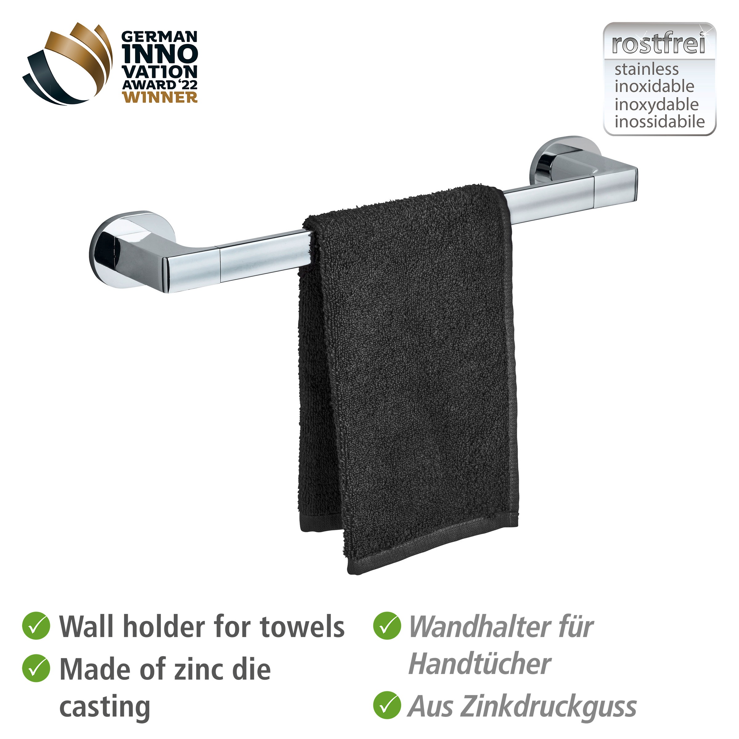 WENKO Handtuchstange »UV-Loc® Maribor« befestigen ohne Bohren