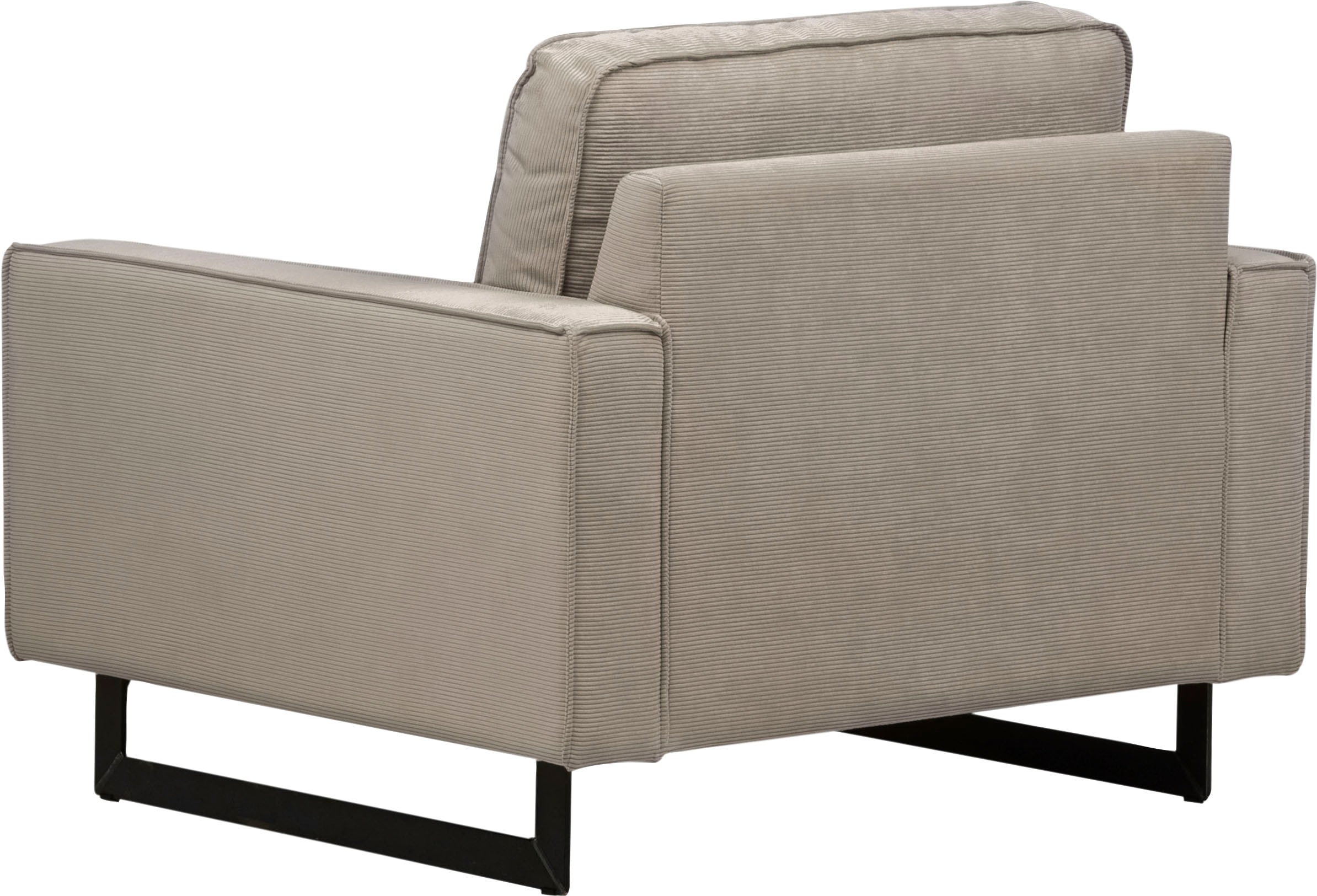 Places of Style Loveseat »Pinto«, mit Keder, Metallfüßen und auch in Cord Bezug erhältlich