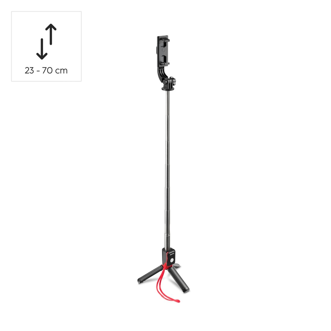 Hama Selfie-Stick »Handystativ höhenverstellbar 23 bis 70 cm,«, 2 in 1, Stativ und Selfiestick
