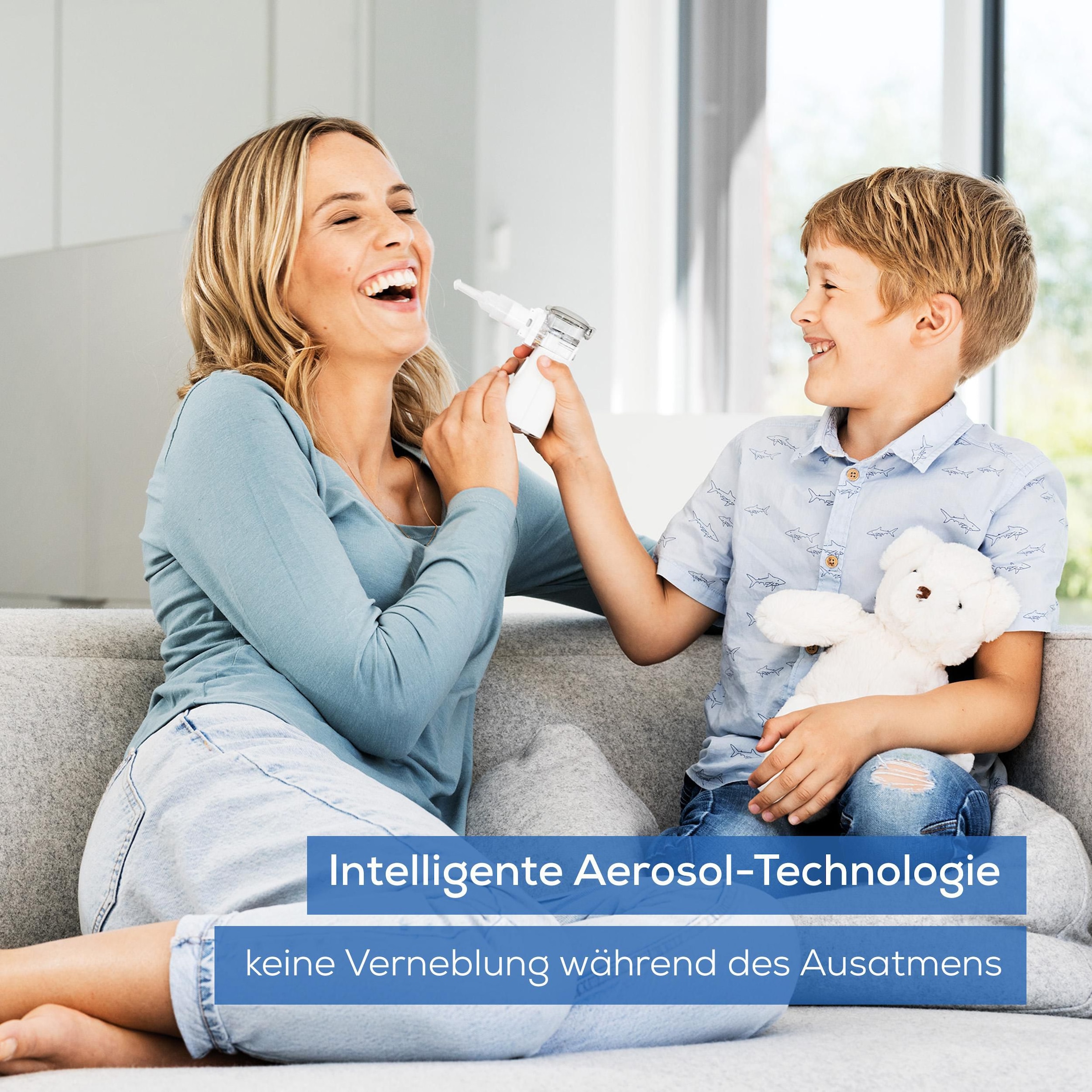 BEURER Inhalationsgerät »IH 57 mit leistungsstarkem Akku für kabellose Anwendung«, Zur Behandlung bei Erkältung, Asthma und anderen Atemwegserkrankungen