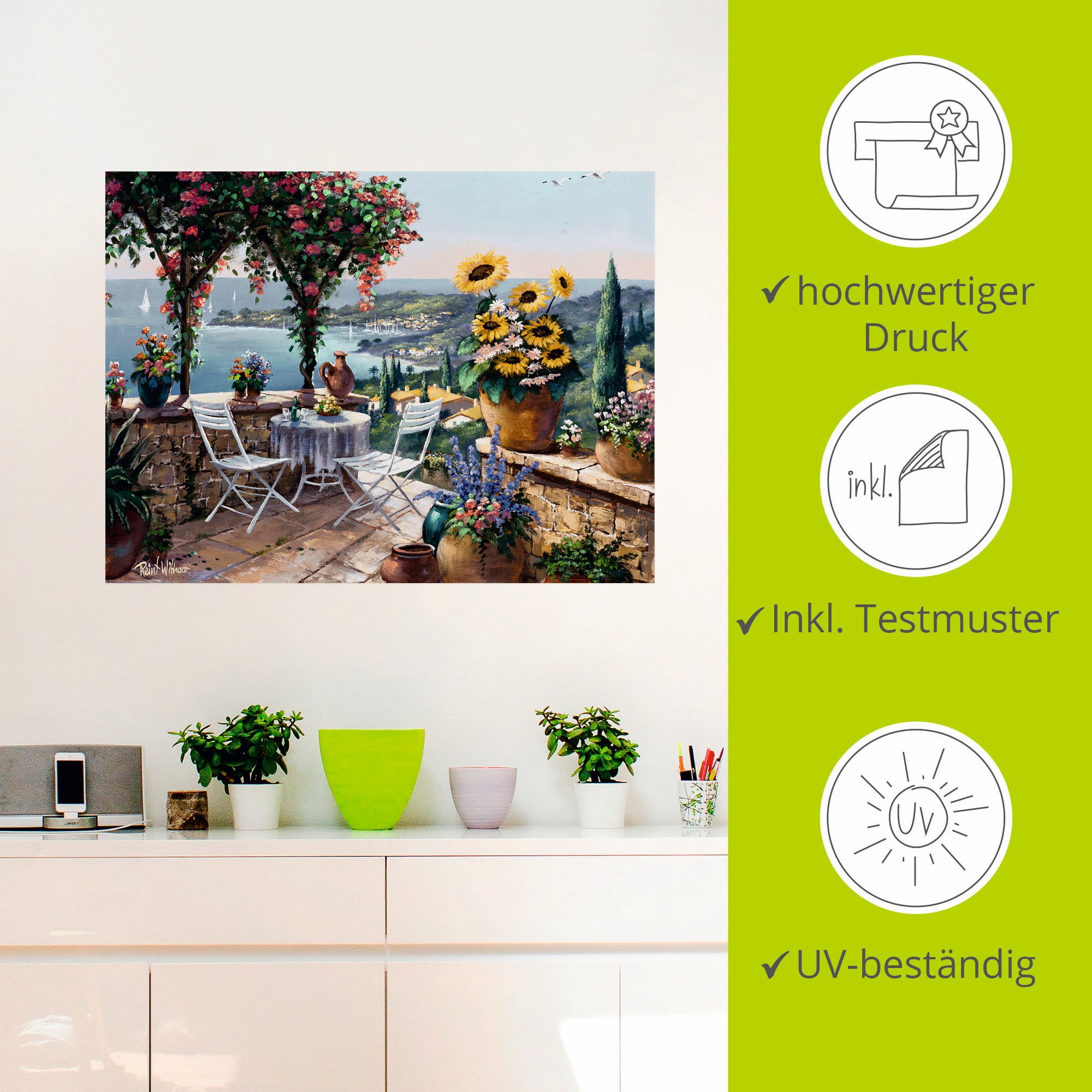 Artland Wandbild »Momente der Meditation«, Garten, (1 St.), als Leinwandbild, Poster, Wandaufkleber in verschied. Größen