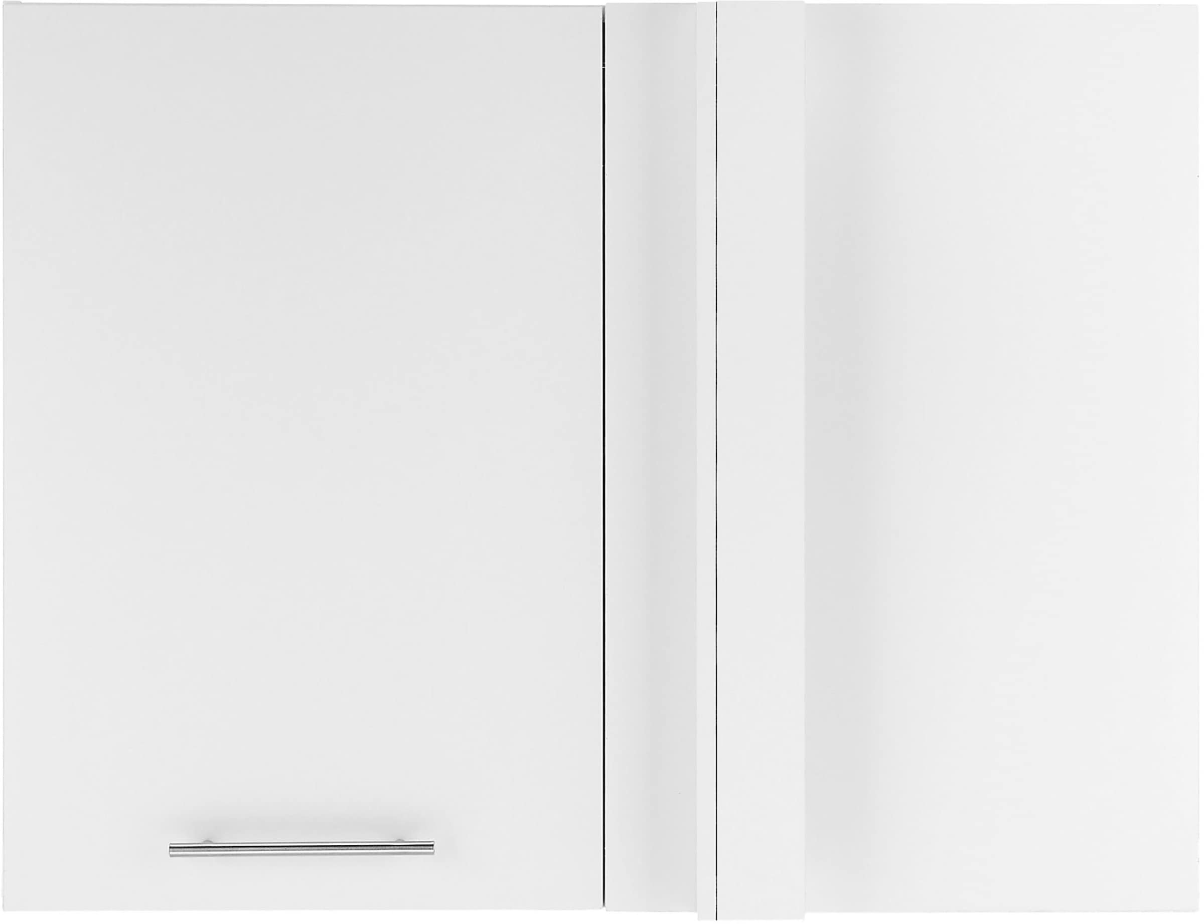 Laundreezy Aufsatzschrank »Laundreezy, Eck-Aufsatzschrank BxHxT 100x76x68 cm« 1 Stk. tlg. Breite 100cm, Tür L/R montierbar, Softclose-Funktion