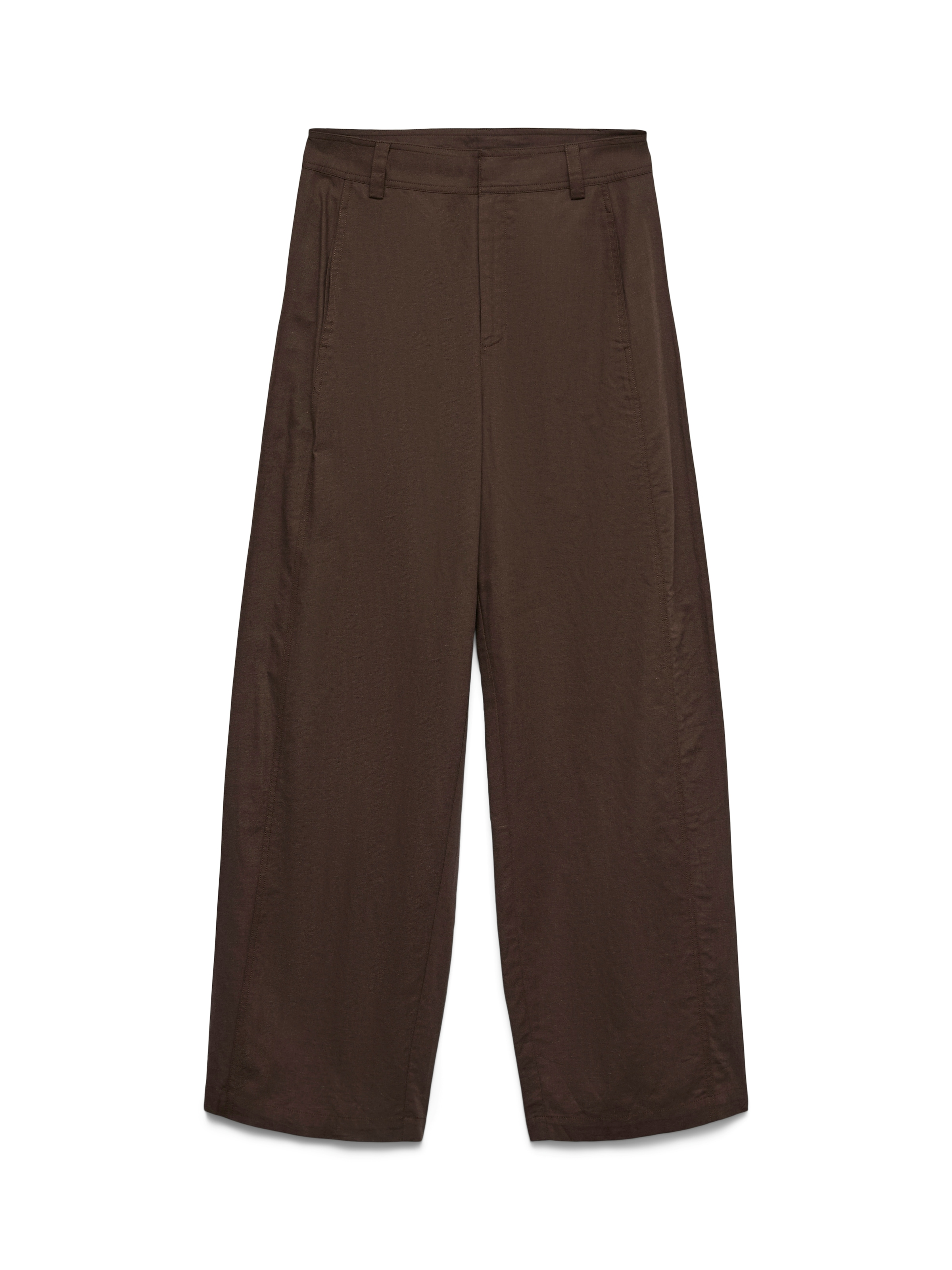 Vero Moda Anzughose »VMSELMA HW BARREL PANTS WVN NOOS«  Baumwollmischung, high waist, weite Beinform, mit Leinen