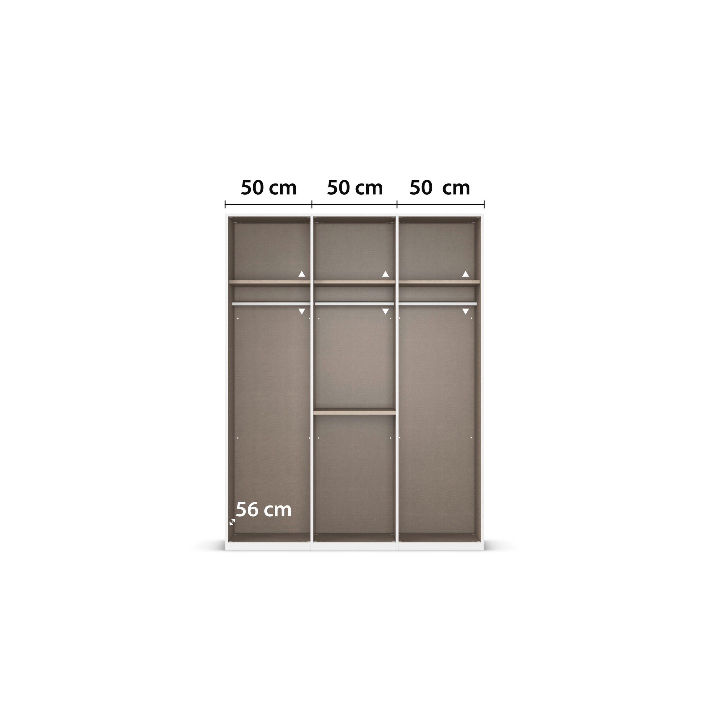 rauch Drehtürenschrank »Kleiderschrank Schrank Garderobe Schlafzimmerschrank EVELYN«, (in 2 Höhen 197 oder 210 cm erhältlich), in elegantem Stil mit Schubladen 3 Breiten und 2 Höhen MADE IN GERMANY