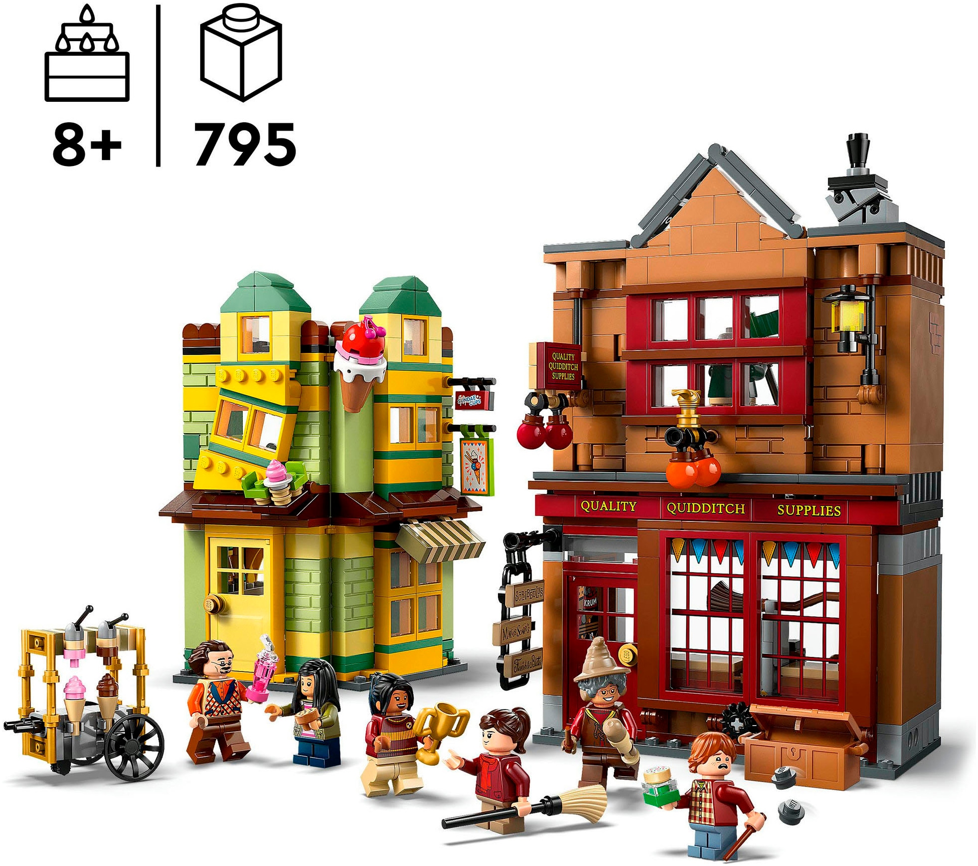 LEGO® Konstruktionsspielsteine »Qualität für Quidditch & Fortescues Eissalon (76452)«, (795 St.), LEGO Harry Potter™; Made in Europe