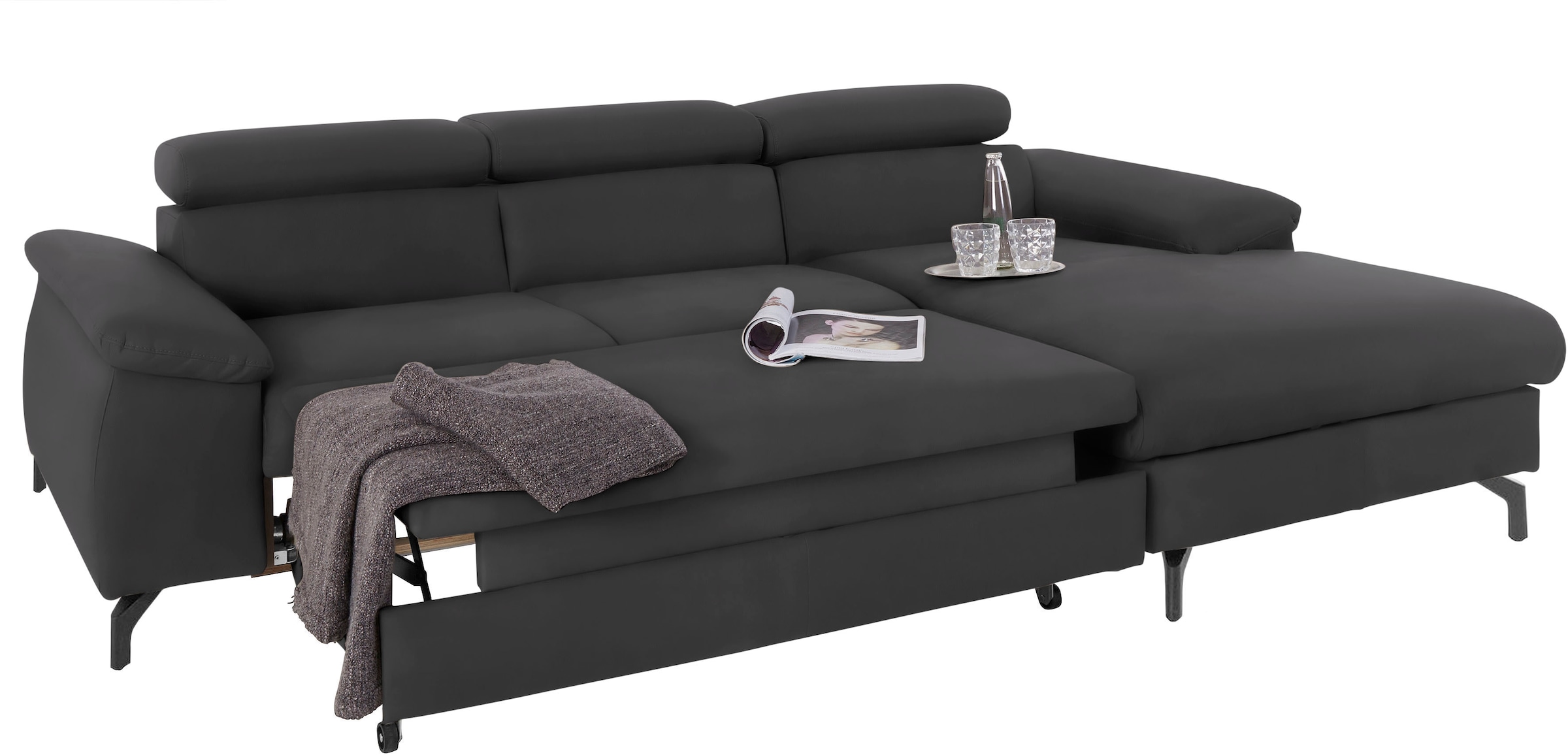 COTTA Ecksofa »Kitty L-Form«, mit Kopfteilverstellung, wahlweise mit Bettfunktion & Bettkasten