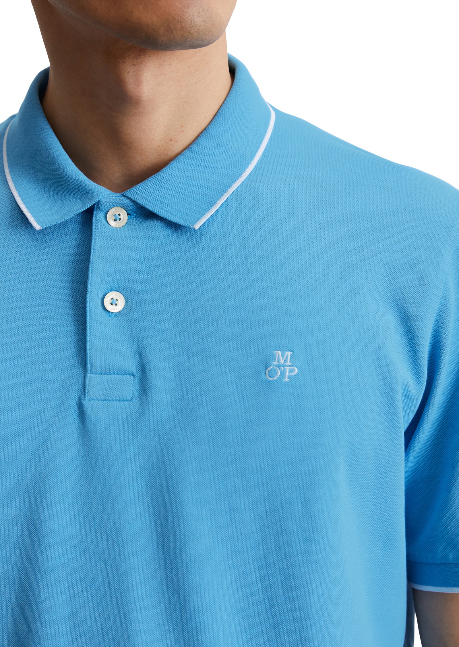Marc O'Polo Poloshirt aus Piqué, regular fit, kontrastfarbene Details