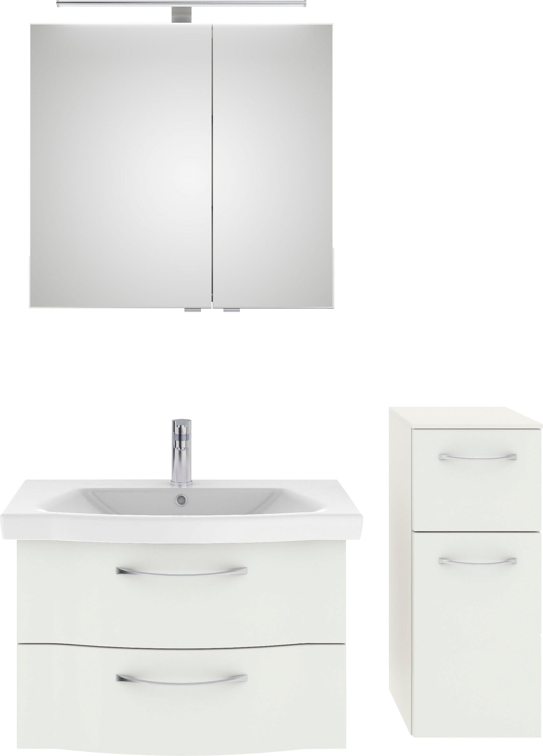 Saphir Badmöbel-Set »6005 Sprint 3-teilig, Keramik-Waschtisch mit LED-Spieg günstig online kaufen