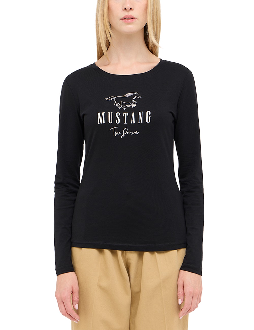 MUSTANG Langarmshirt, Slim Fit