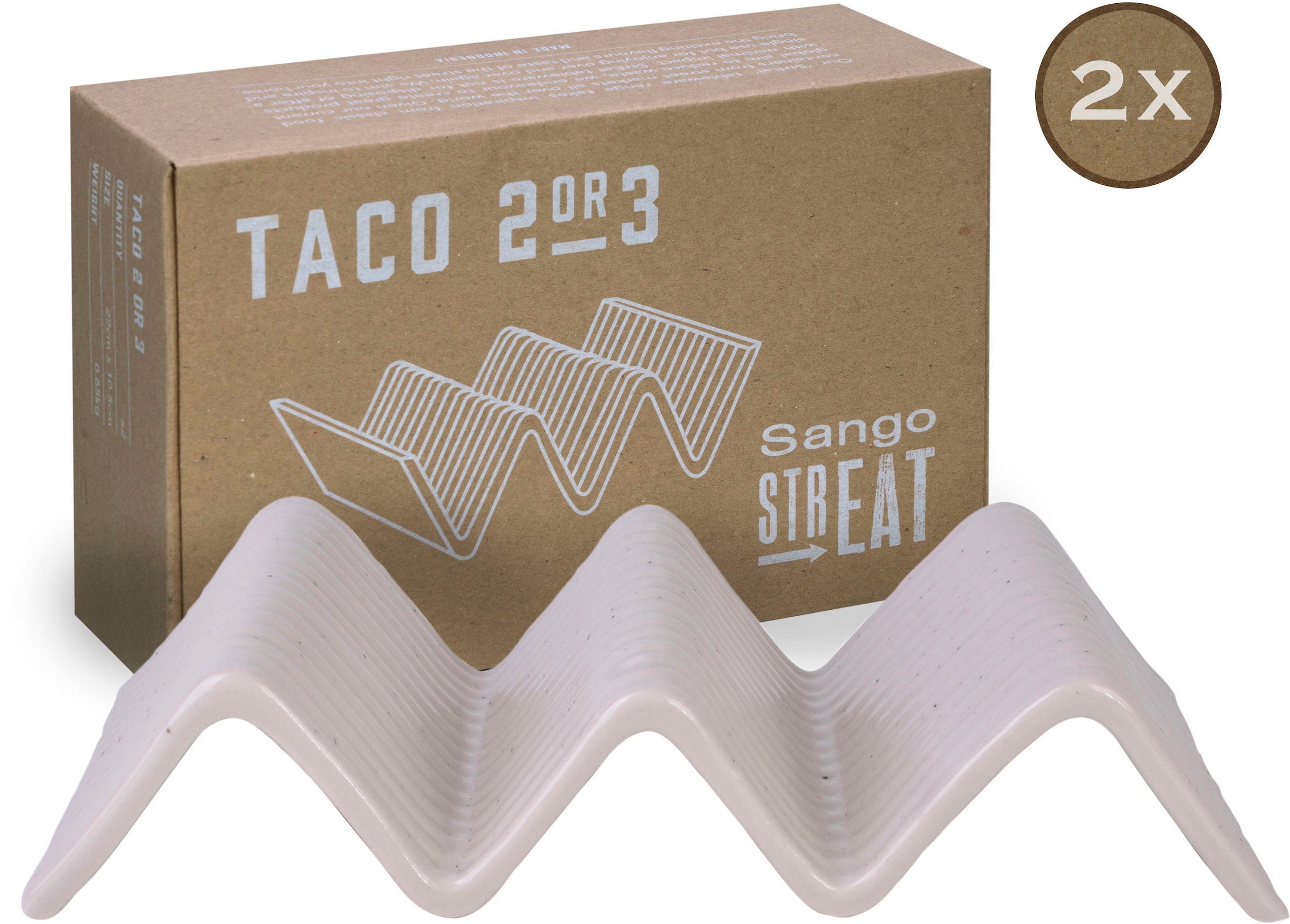 CreaTable Servierplatte »Taco Stand«, (Set, 2 tlg.), Servier Set, Topaktueller „Streat Food“ Trend