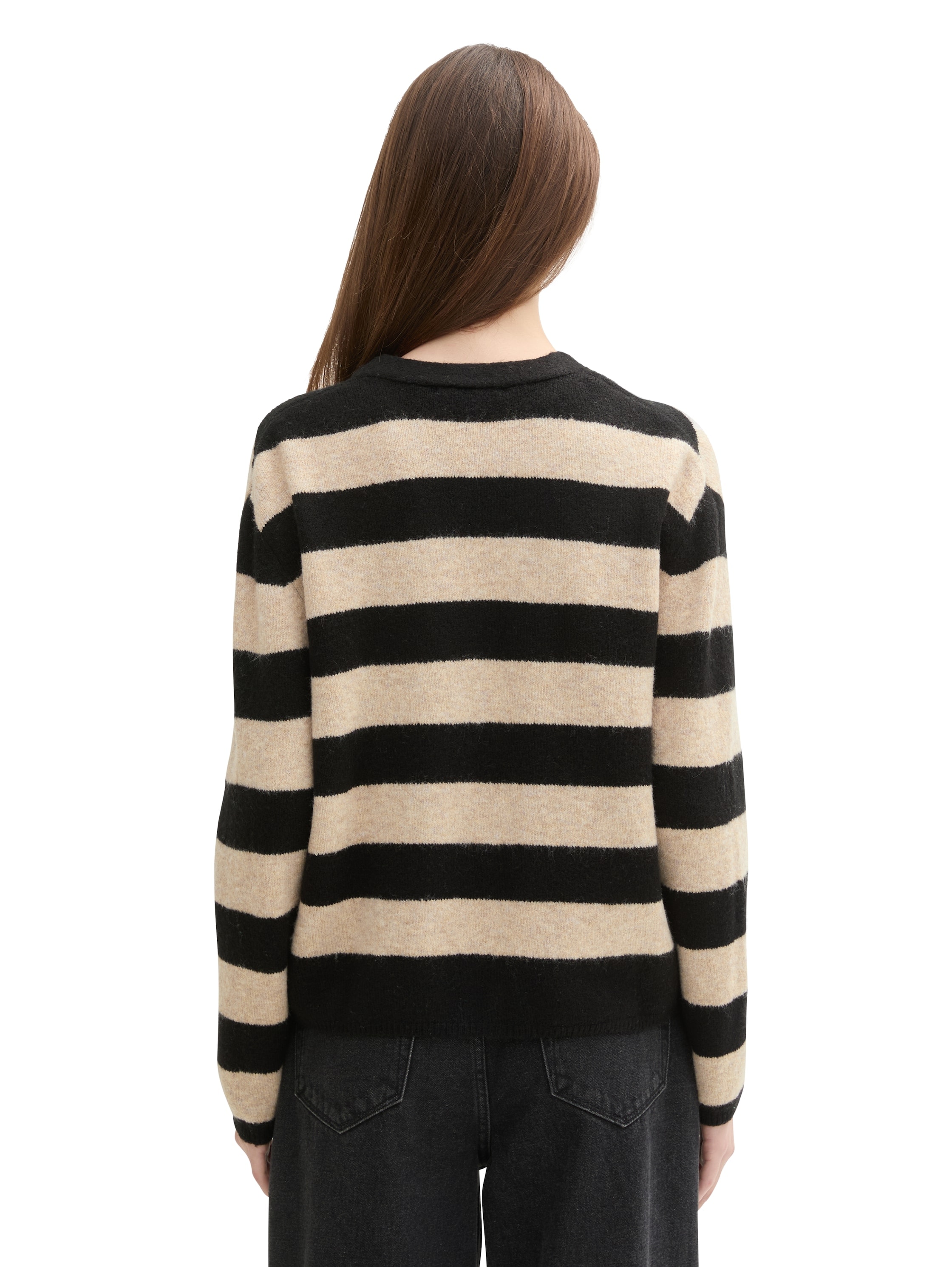TOM TAILOR Denim Cardigan, mit Streifenmuster