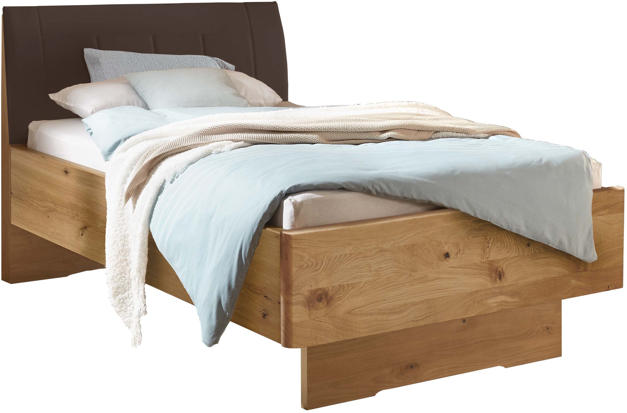 WIEMANN Holzbett »Cardiff, Bettgestell, Bettrahmen, teilmassiv, mit Polster günstig online kaufen