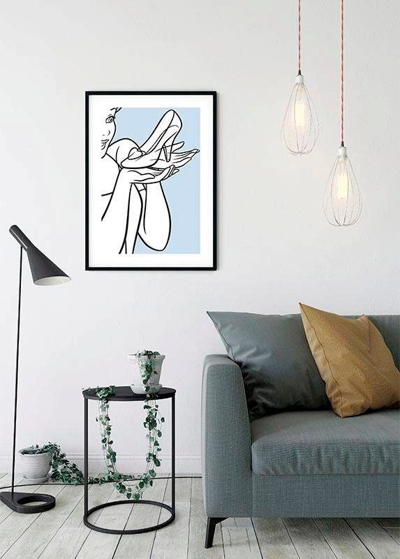 Komar Bild »Cinderella Glass Shoe«, Disney, (1 St.), Wandbild zur Dekoration im Kinderzimmer - ohne Rahmen