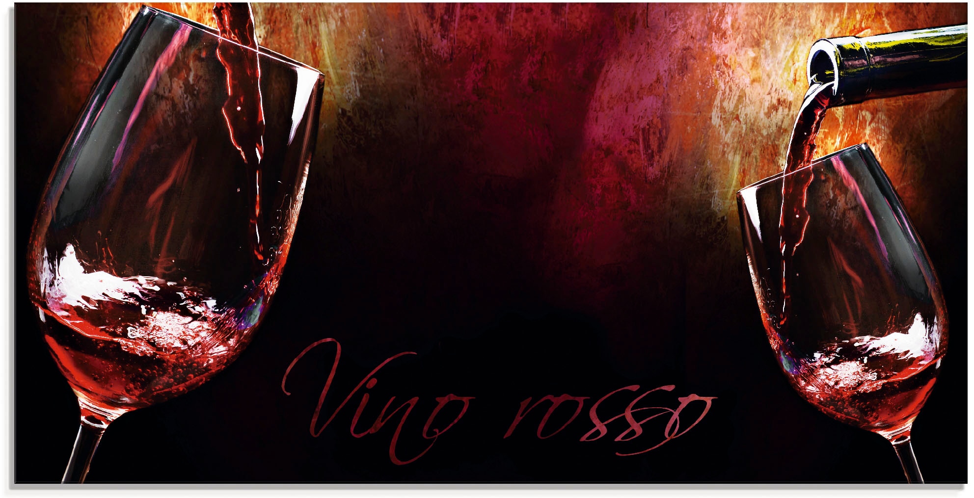 Artland Glasbild »Wein - Rotwein«, Getränke, (1 St.), in verschiedenen Größen