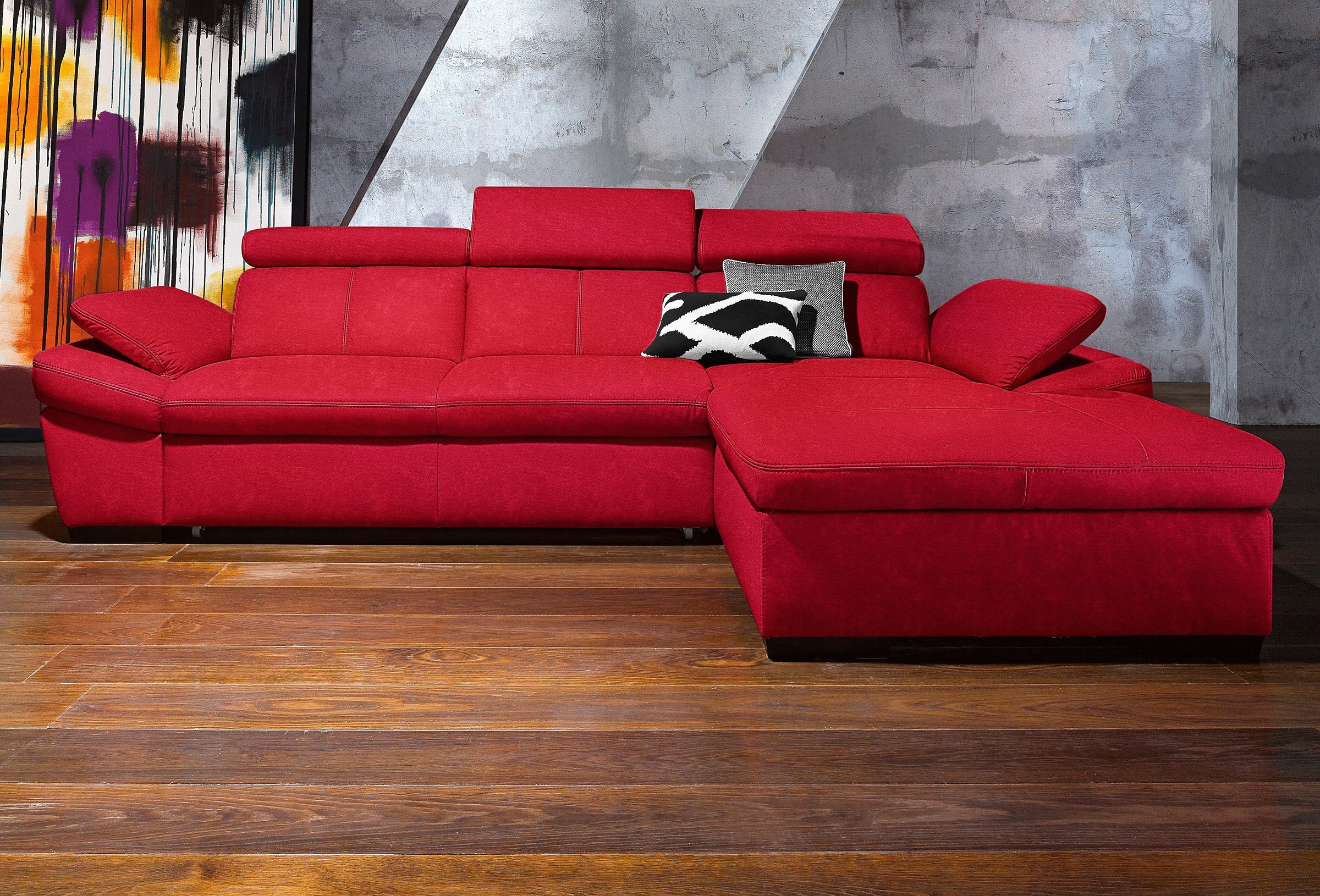 exxpo - sofa fashion Ecksofa »Salerno, Funktionssofa, Breite 280cm, hoher S günstig online kaufen
