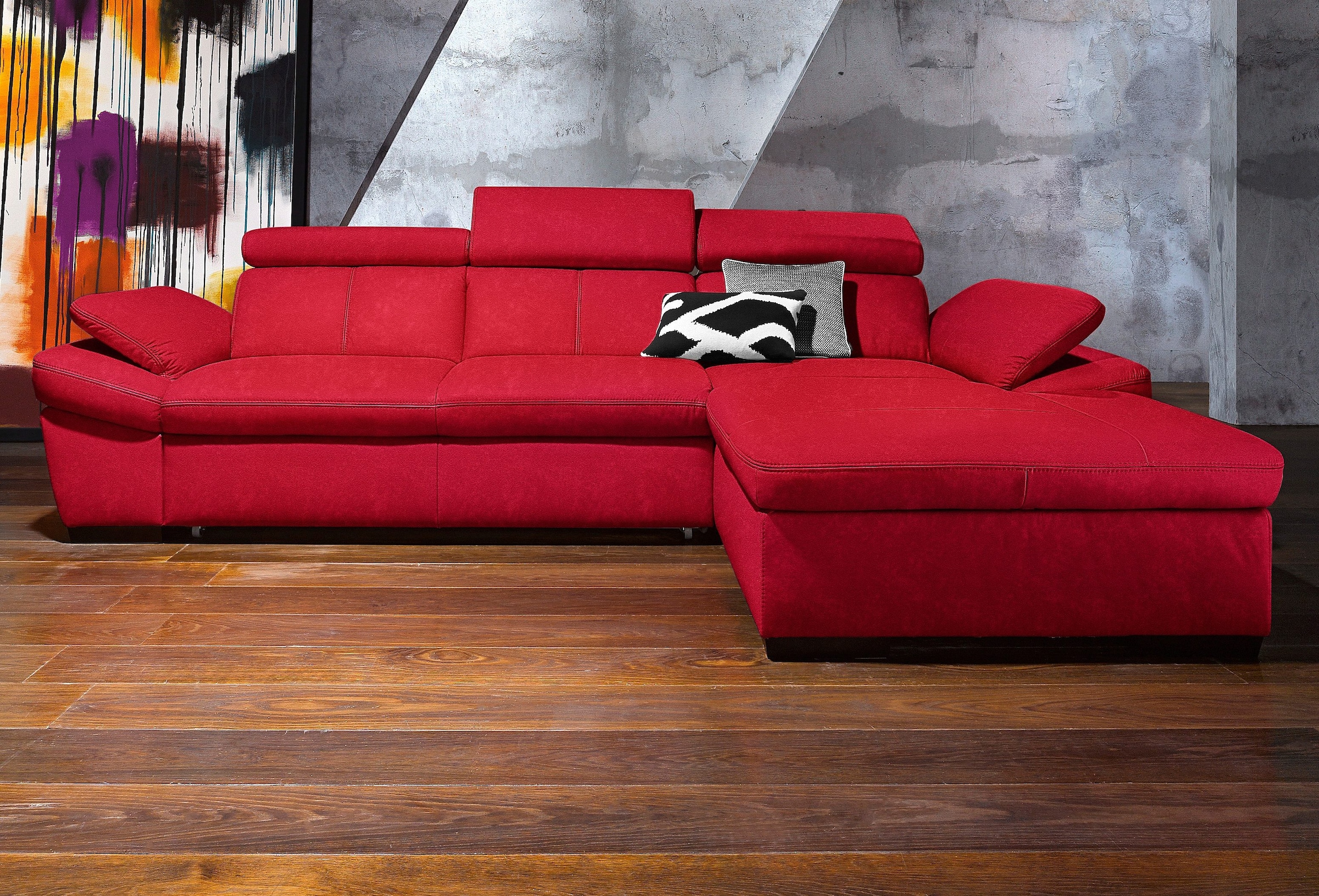 exxpo - sofa fashion Ecksofa »Salerno, Funktionssofa, Breite 280cm, hoher S günstig online kaufen