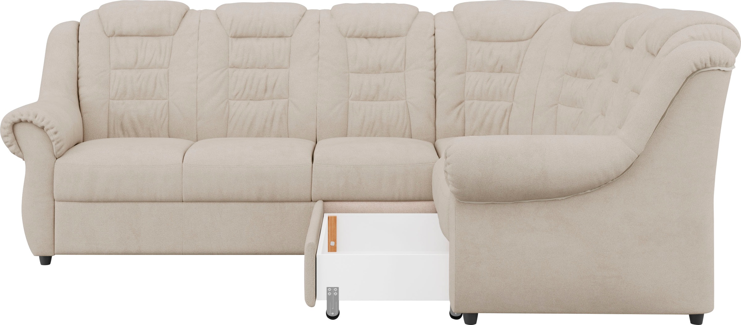 Home affaire Ecksofa »Boston L-Form«, mit hoher Rückenlehne, wahlweise mit Bettfunktion & Stauraum