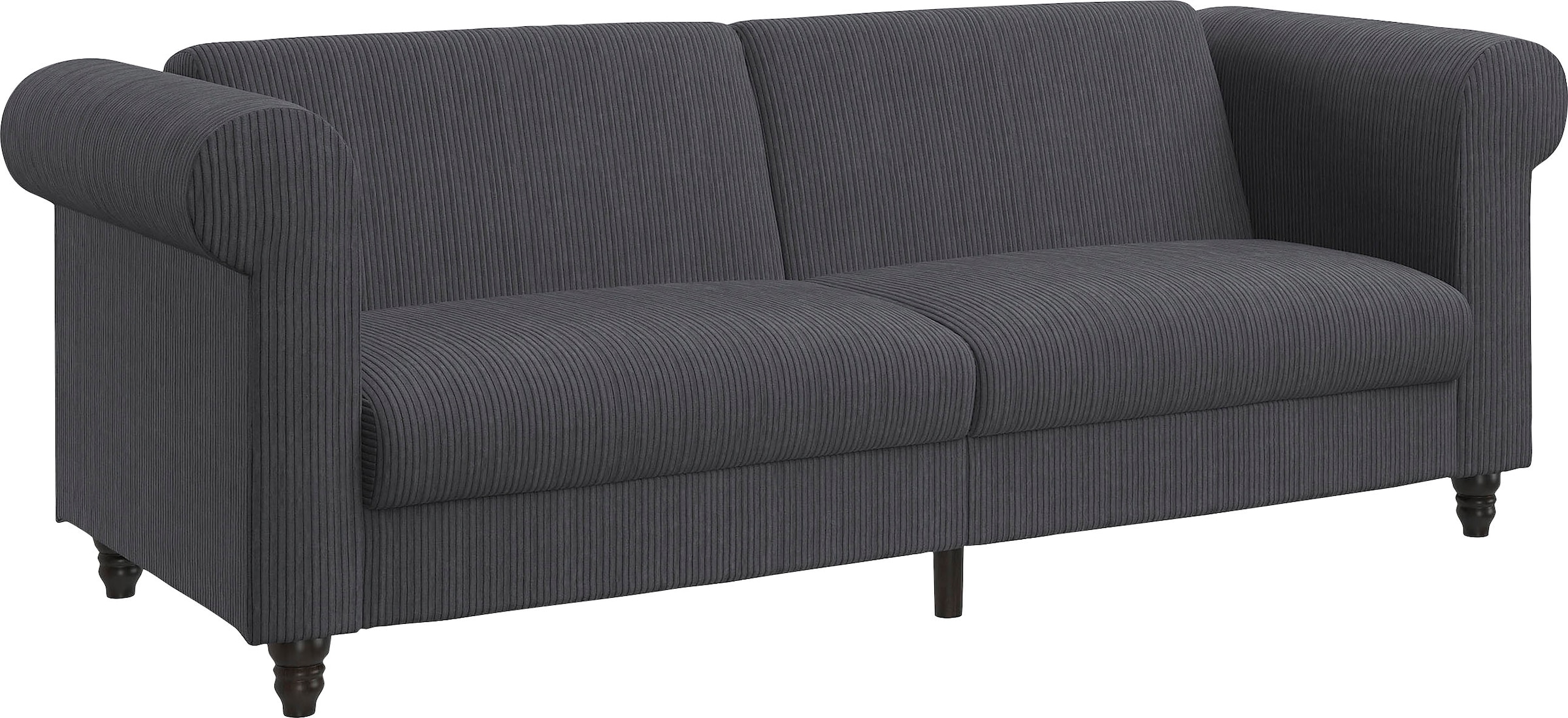 Dorel Home 3-Sitzer »Felix II, Schlafsofa 236cm, (Liegefläche 108x190cm), Rückenlehne«, 3-fach verstellbar, Sitzhöhe 46 cm, Cord