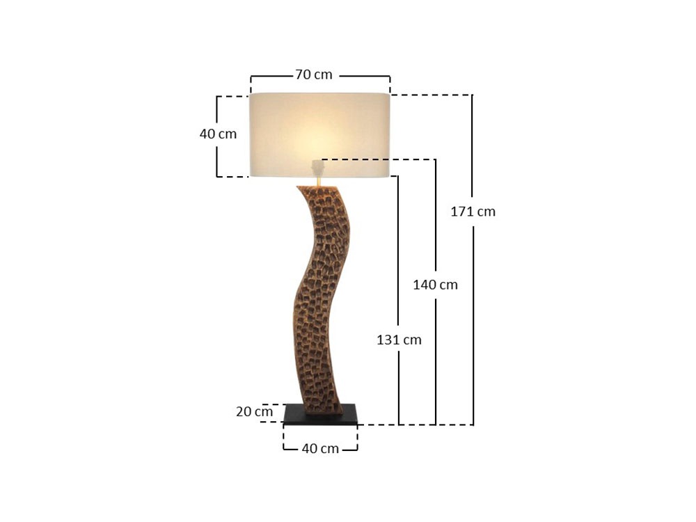 SalesFever Stehlampe »Akazie«, 1 flammig, Leuchtmittel E27 | ohne Leuchtmittel, handgefertigt