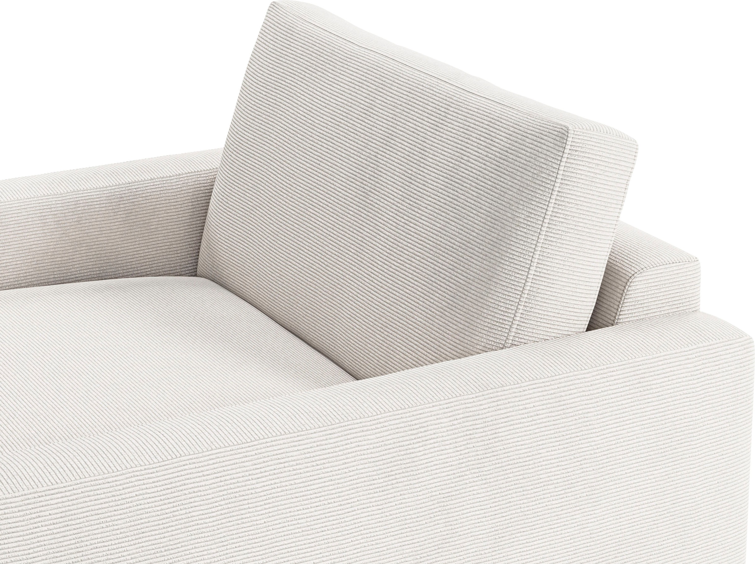 INOSIGN Chaiselongue »Downtown Loungemöbel zum Relaxen, B/T/H: 132/170/84 cm«, auch in Bouclé, Cord und Easy care - leicht mir Wasser zu reinigen