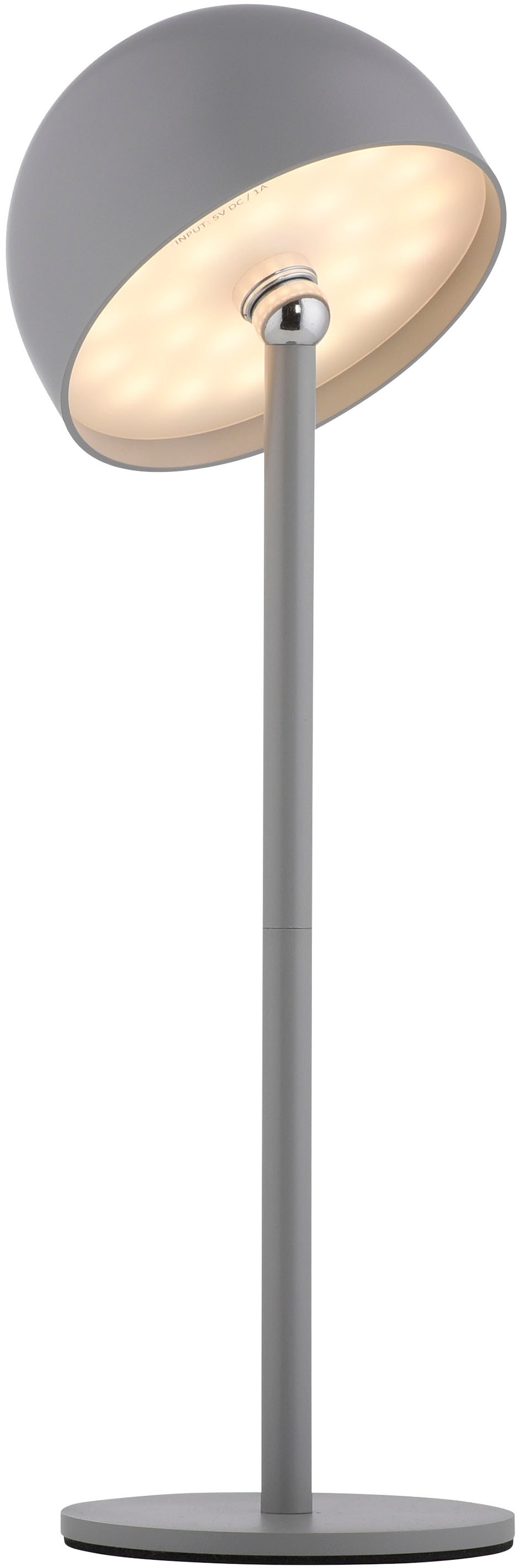 my home Tischleuchte »Akku Tischleuchte Hesper Indoor Outdoor, magnetischer Flaschenaufsatz«, 1 flammig, Leuchtmittel LED-Board | LED fest integriert, Pilzlampe Flaschenaufsatz, Regulierung der Lichtstärke, Pilz, Lampe