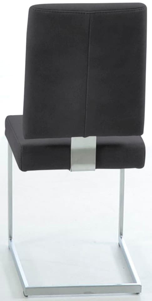K+W Komfort & Wohnen Freischwinger, Microfaser Struktur 755, stabiles Hochkantgestell, in Leder oder Microfaser