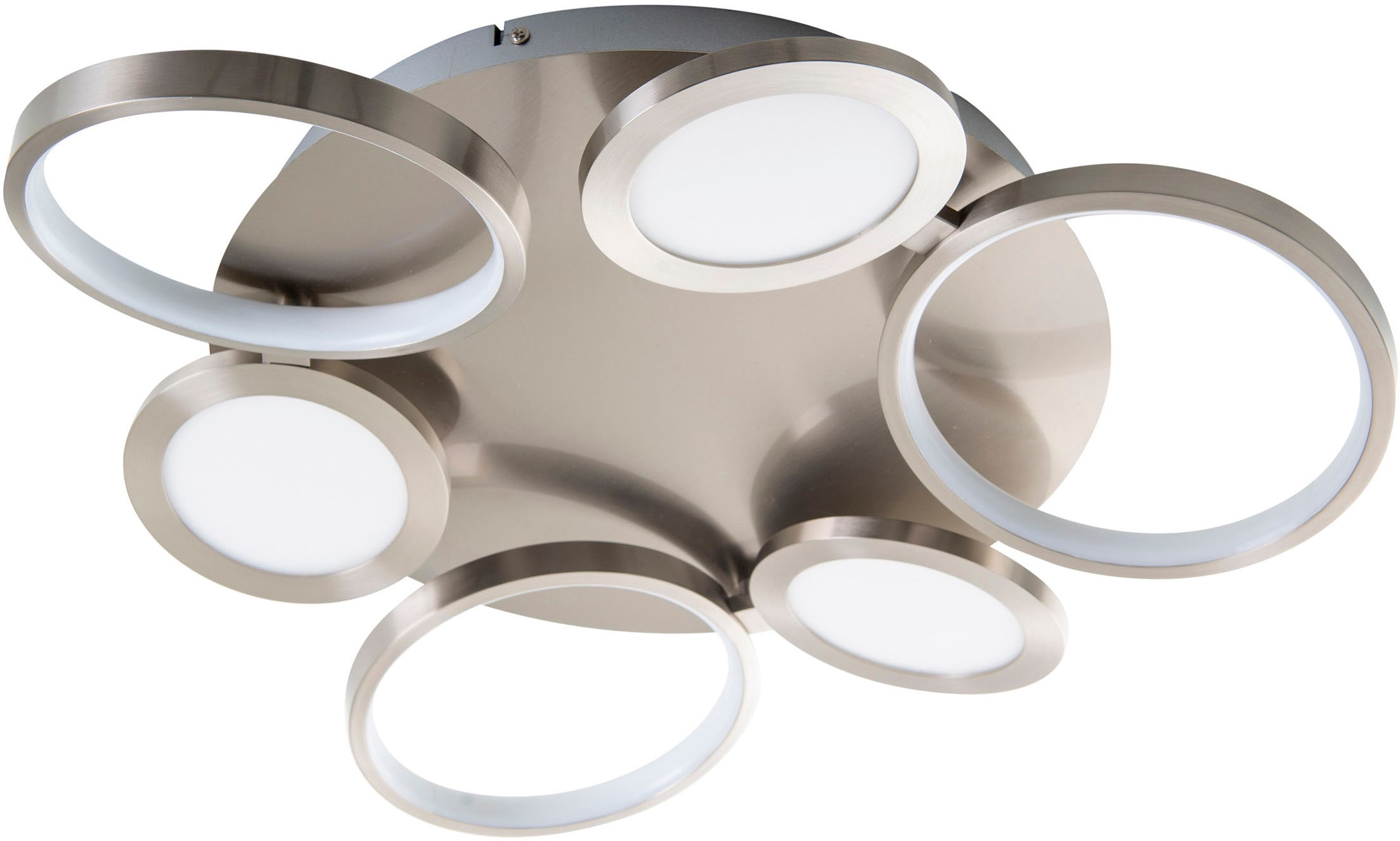 näve LED Deckenleuchte »Stelari«, 1 flammig, 3 Stufen dimmbar per Wandschalter, Diskusoptik, LED warmweiß, d: 56cm