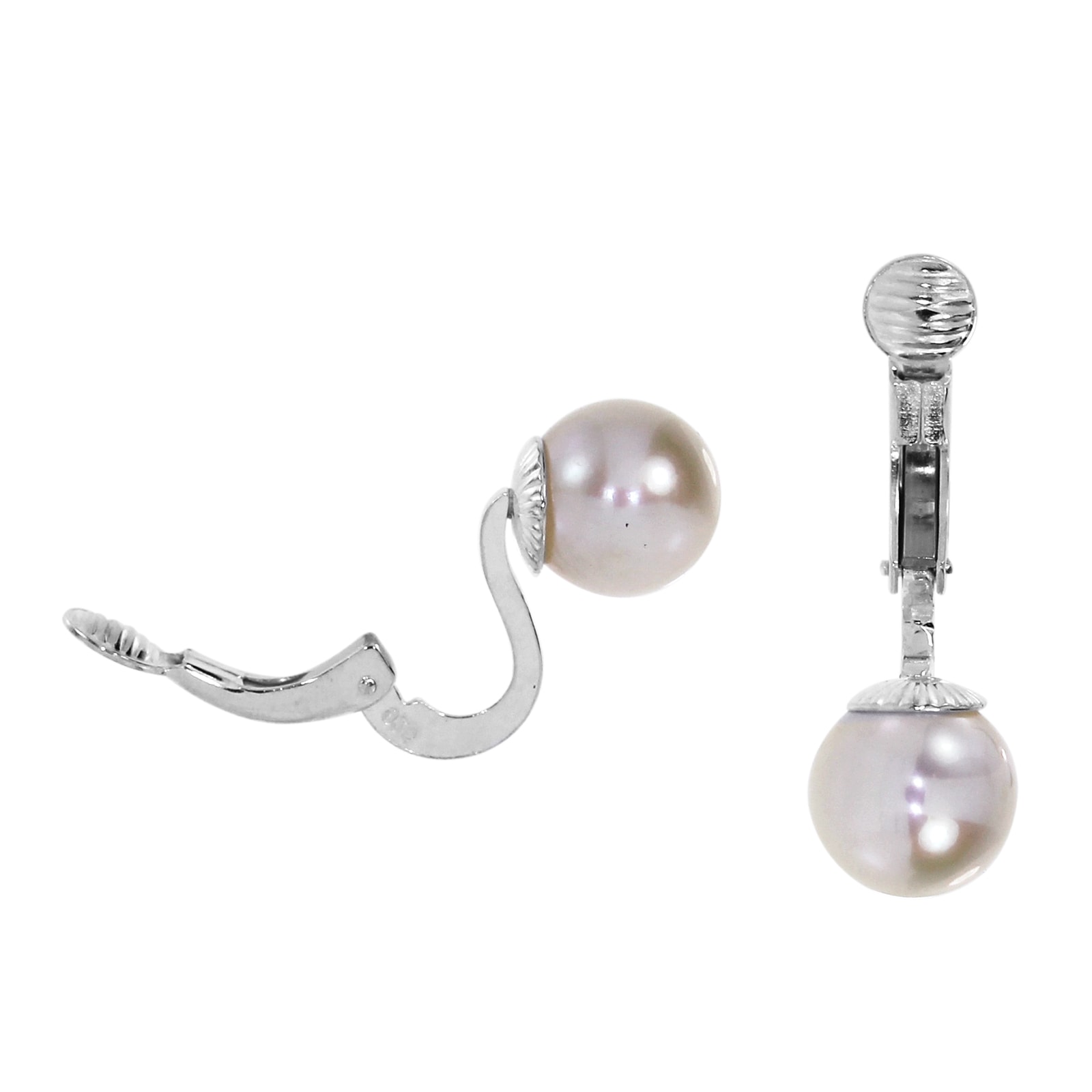 OSTSEE-SCHMUCK Paar Ohrclips »Ostsee-Schmuck Ohrclip Perle 8,5-9 mm Ohrclip Perle 8,5-9 mm«, (2 tlg.)