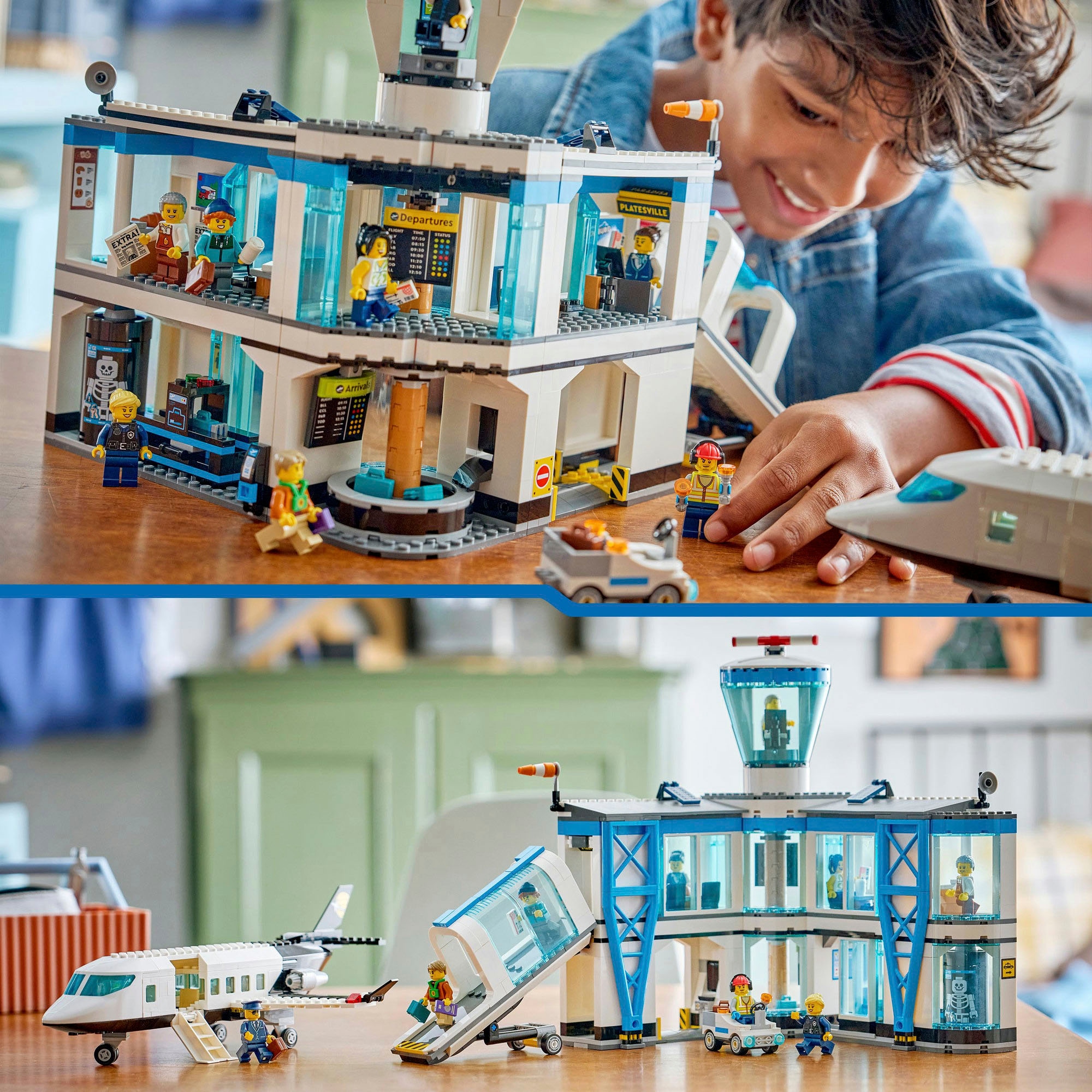 LEGO® Konstruktionsspielsteine »Flughafen mit Flugzeug (60502), LEGO City« Made in Europe
