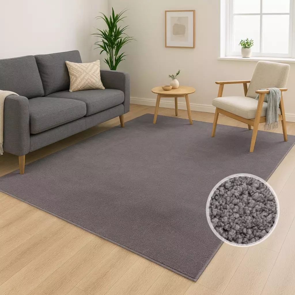 Carpet City Teppich »CALMA 200« rechteckig 14 mm Höhe Kurzflor, Waschbar, A günstig online kaufen
