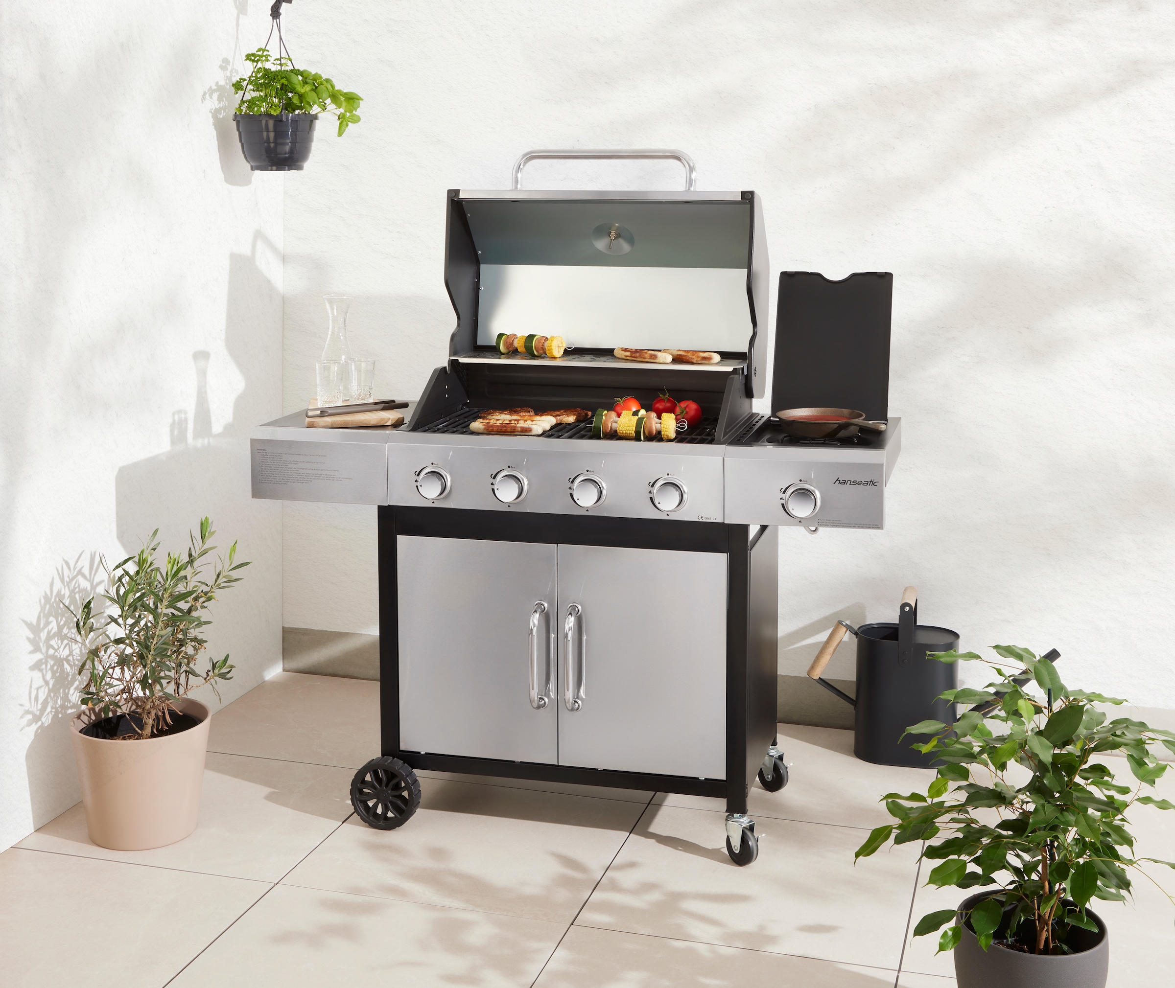 Hanseatic Gasgrill »Rockford«, BxTxH: 133x59x112 cm, 14,5 kW Gesamtleistung